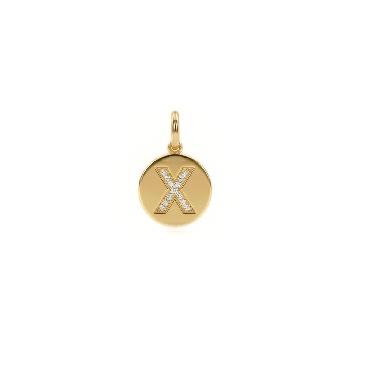 Gold Pave Initial Pendant Charms