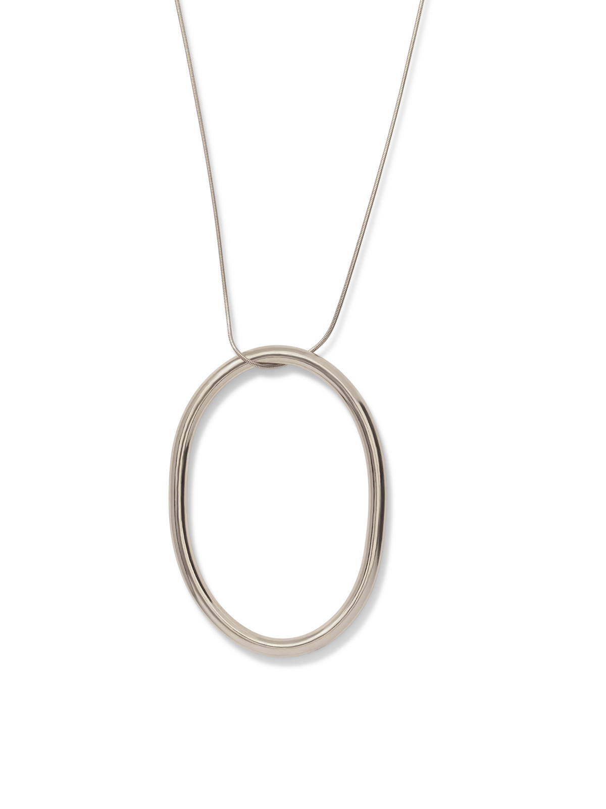 Heavenly Hoop Oval Pendant Necklace-Necklaces-JAREDJAMIN Jewelry Online-Silver-JAREDJAMIN - Fashion Jewelry &amp; Accessories