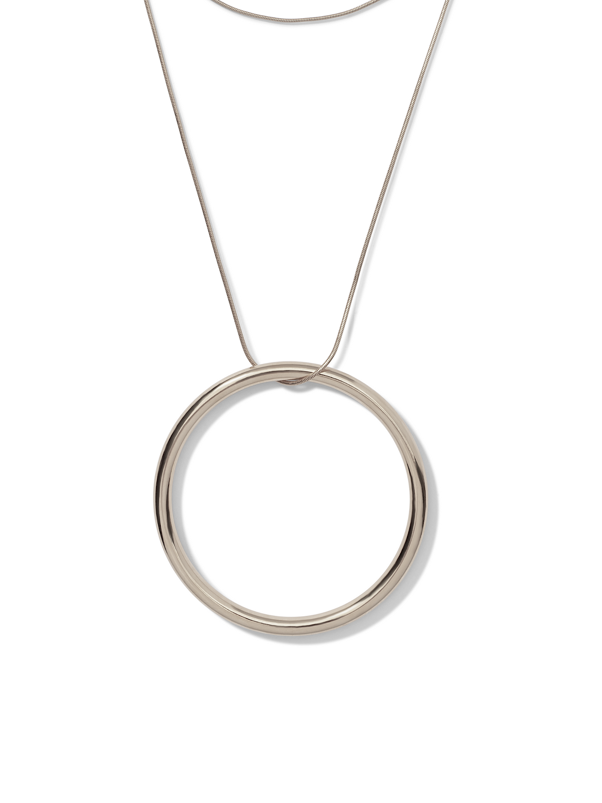 Heavenly Hoop Round Pendant Necklace-Necklaces-JAREDJAMIN Jewelry Online-Silver-JAREDJAMIN - Fashion Jewelry &amp; Accessories