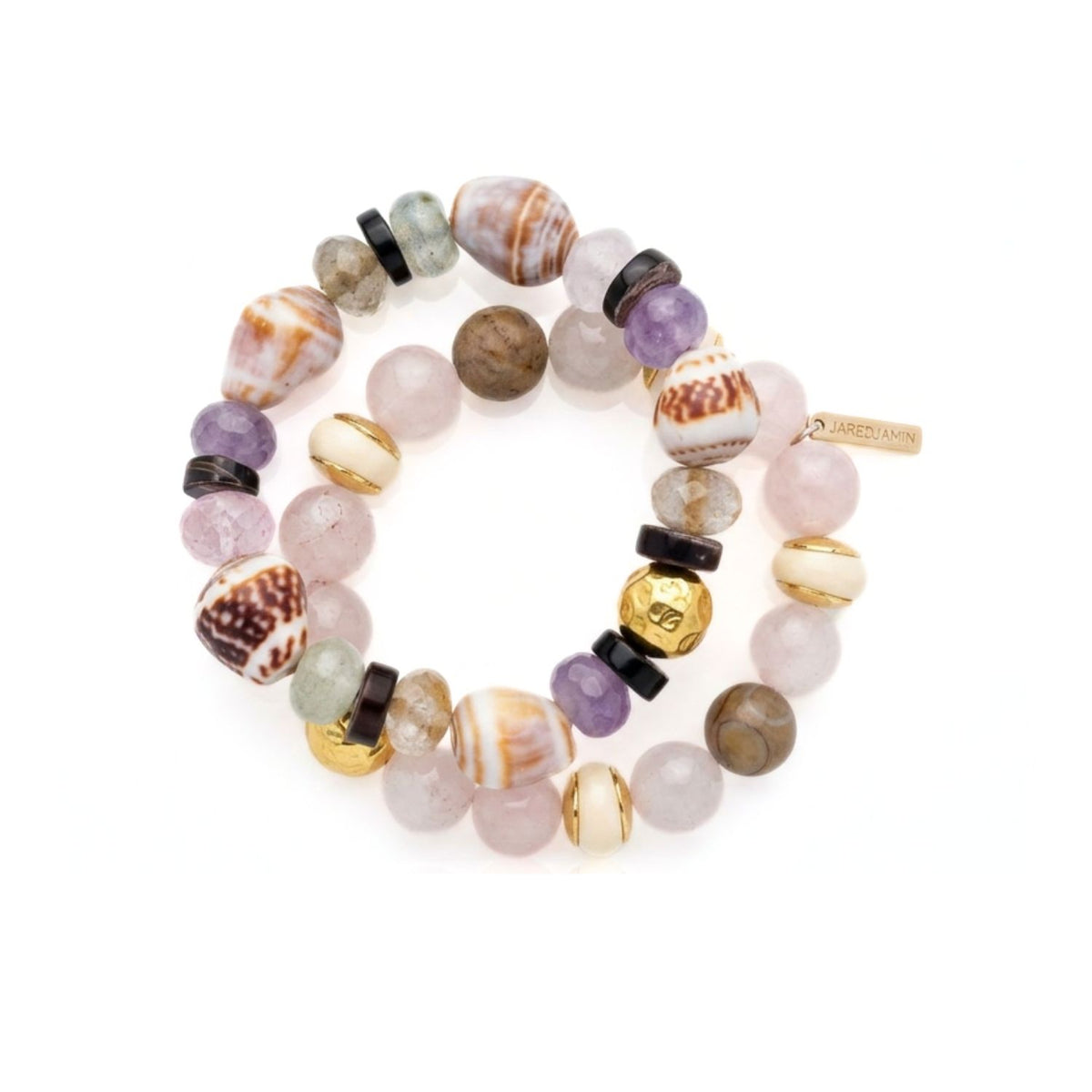 Iris Gemstone and Marine Shell Bracelet Set