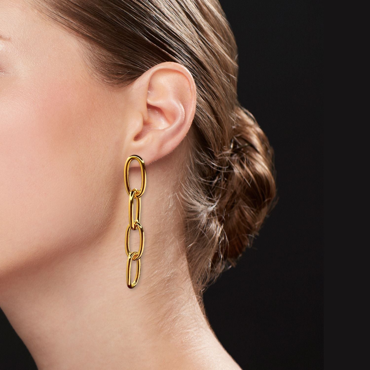 Gold Everly Drop Chain Earrings-Earrings-JAREDJAMIN Jewelry Online-JAREDJAMIN - Fashion Jewelry & Accessories