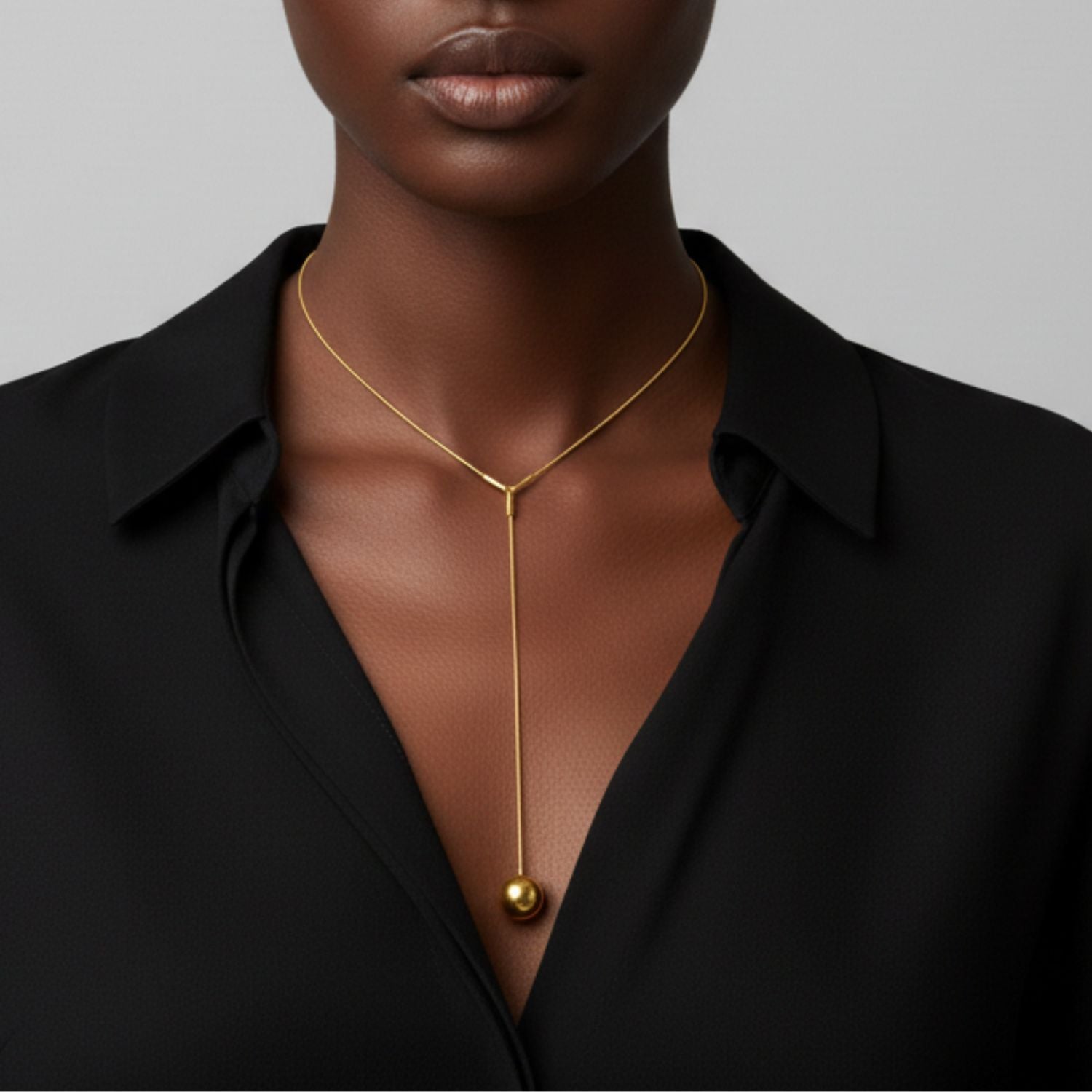 Gold Orbita Y-Necklace-Necklaces-JAREDJAMIN Jewelry Online-JAREDJAMIN