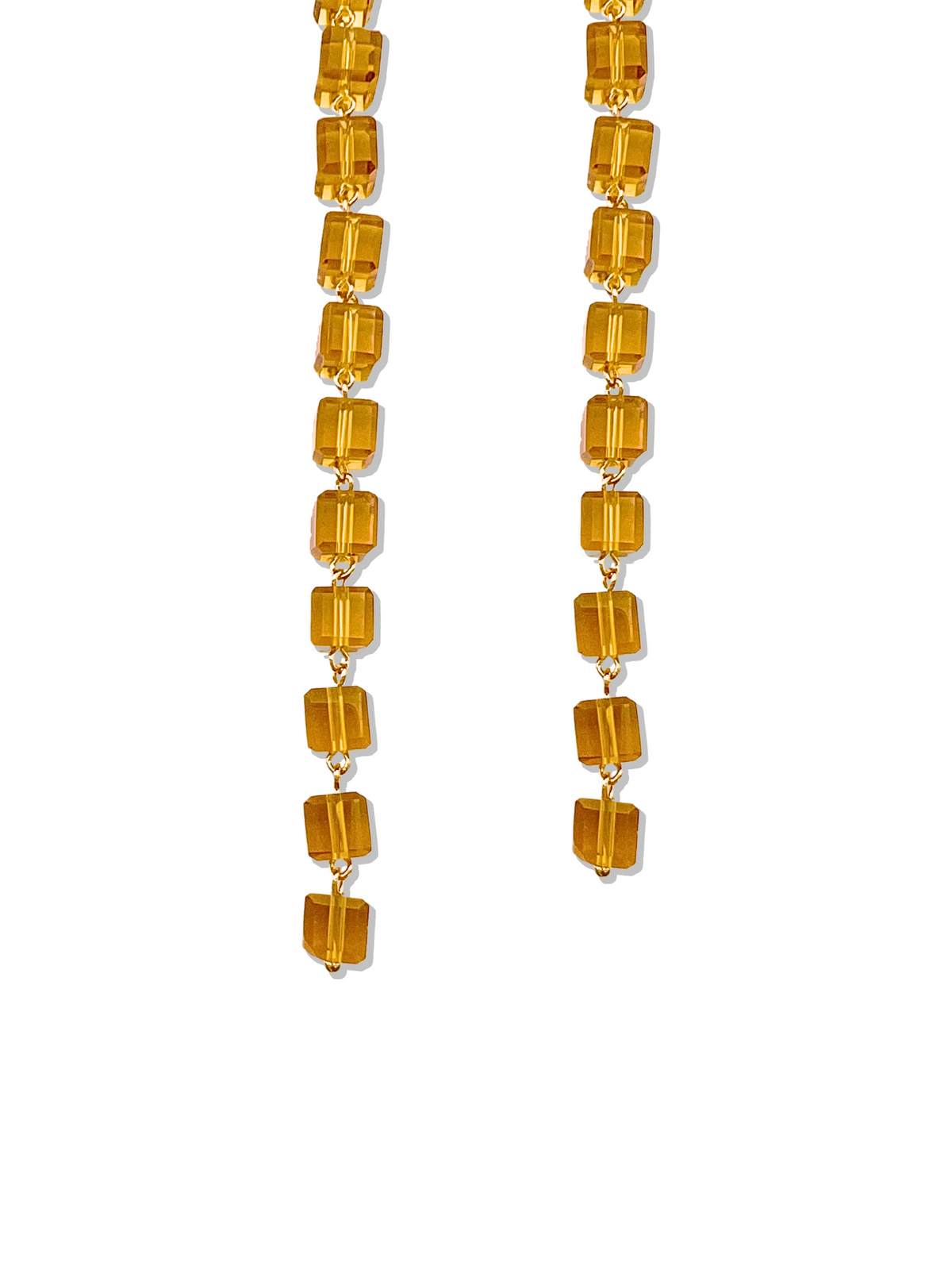 Amber Building Block Drop Earrings-Earrings-JAREDJAMIN Jewelry Online-JAREDJAMIN - Fashion Jewelry &amp; Accessories