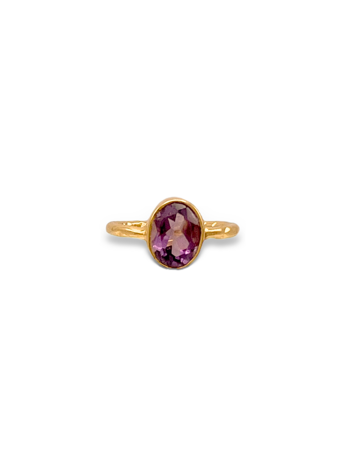 Oval Amethyst Gemstone Ring-Womens rings-JAREDJAMIN Jewelry Online-JAREDJAMIN - Fashion Jewelry &amp; Accessories