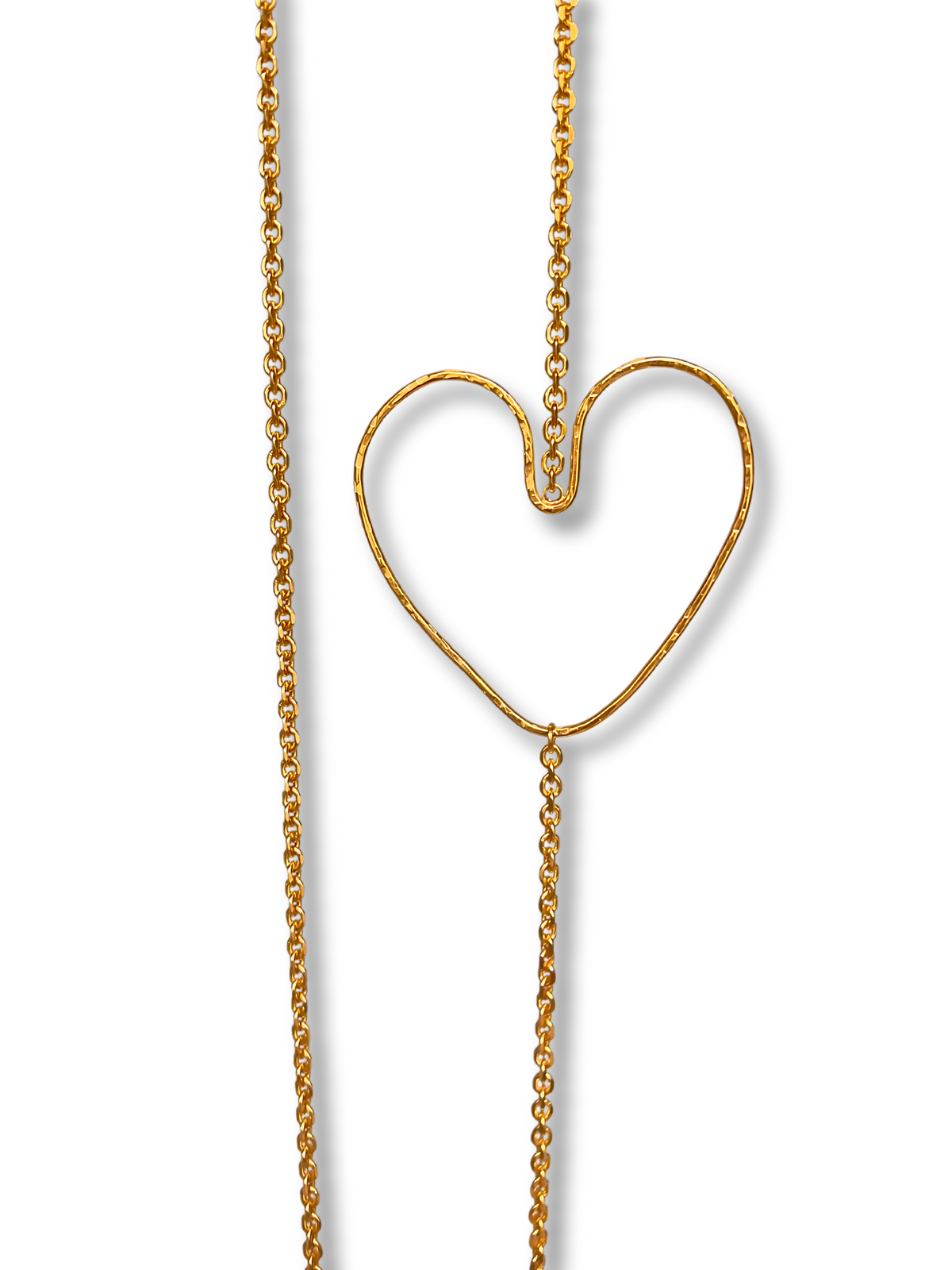 Gold Fluttering Heart Chain Necklace-Necklaces-JAREDJAMIN Jewelry Online-JAREDJAMIN - Fashion Jewelry &amp; Accessories