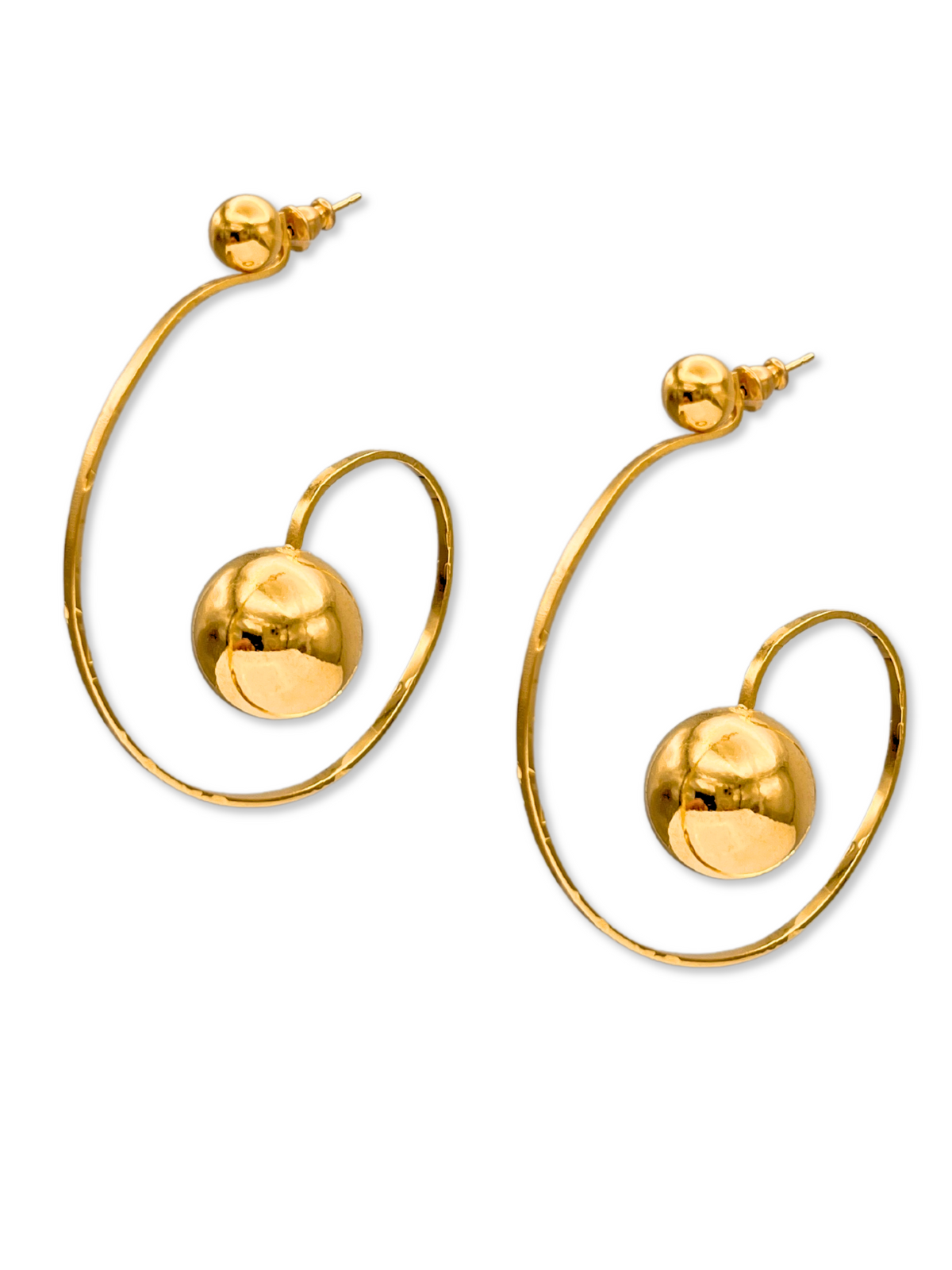 Orbita Swirl Hoop Earrings-Earrings-JAREDJAMIN Jewelry Online-JAREDJAMIN - Fashion Jewelry &amp; Accessories