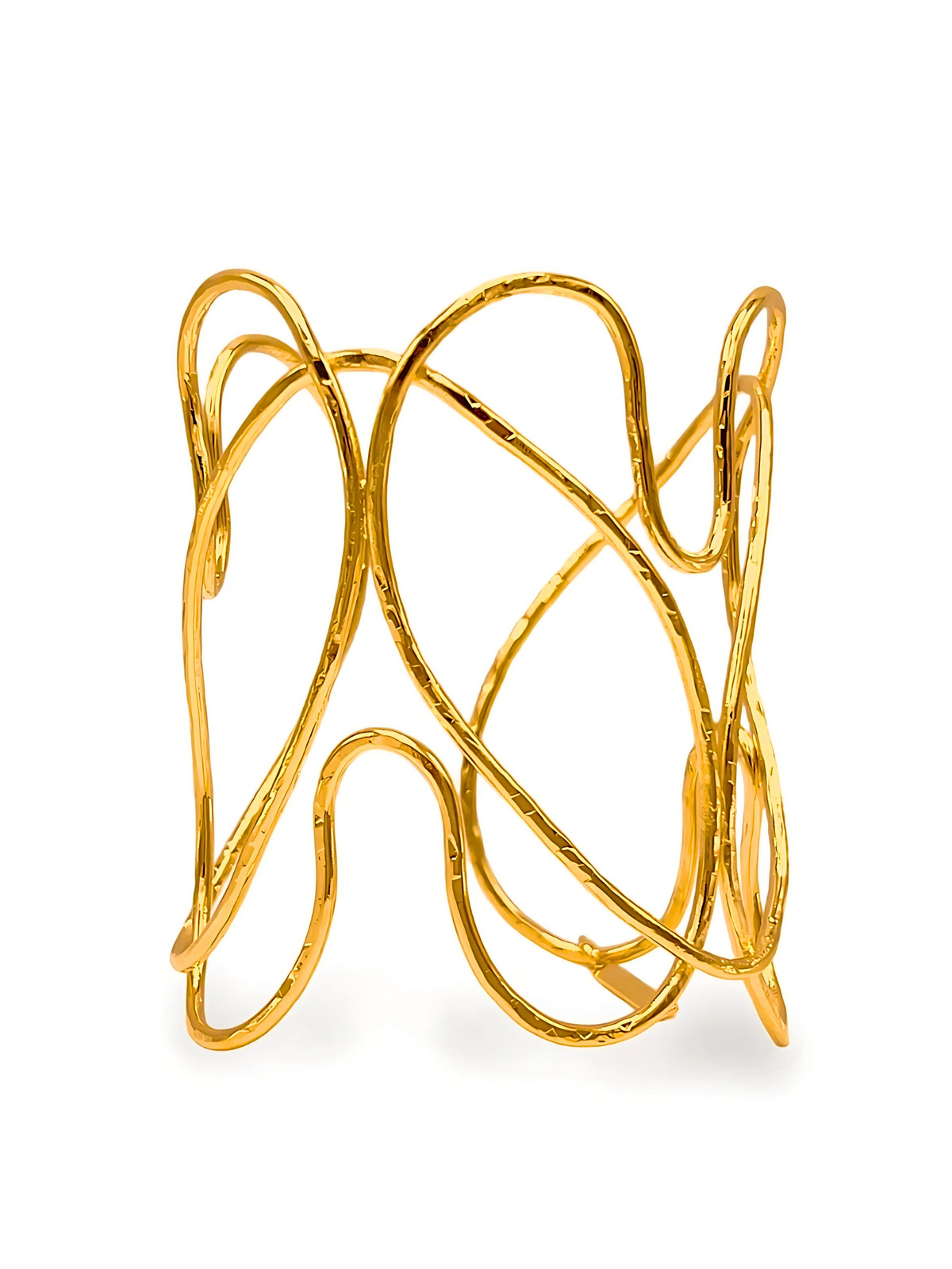 Gold Fluttering Heart Cuff Bracelet-Bracelets-JAREDJAMIN Jewelry Online-JAREDJAMIN - Fashion Jewelry &amp; Accessories