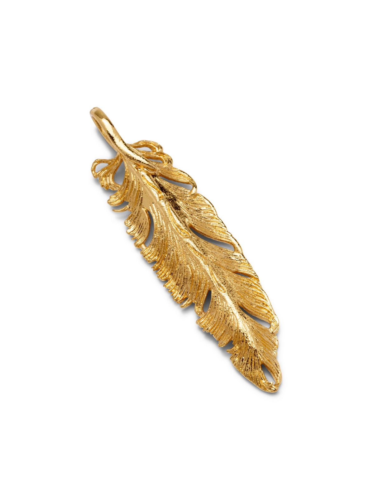 Plume Pendant Charm Necklace-Pendant Charms-JAREDJAMIN Jewelry Online-JAREDJAMIN - Fashion Jewelry &amp; Accessories