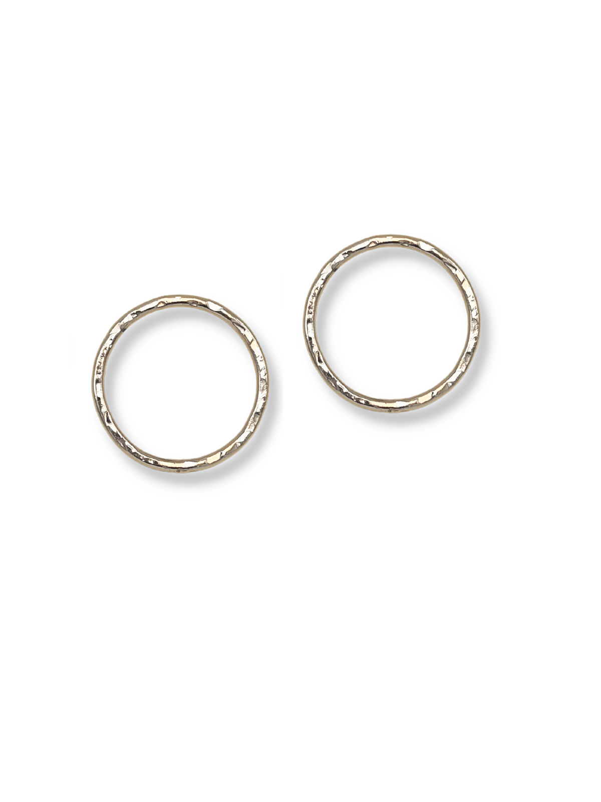 Medium Rhodri Textured Circular Post Earrings-Earrings-JAREDJAMIN Jewelry Online-Silver-JAREDJAMIN - Fashion Jewelry &amp; Accessories