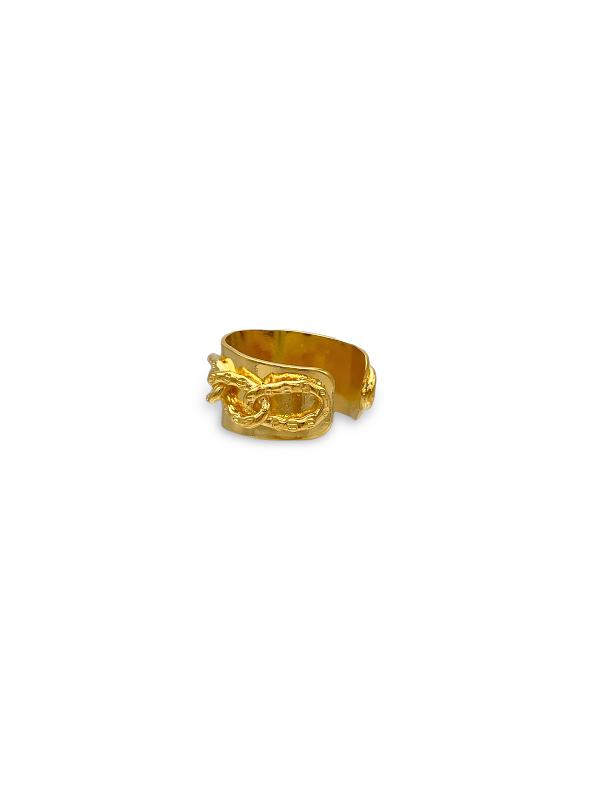 Gold Charlie Chain Mens Ring-Mens Rings-JAREDJAMIN Jewelry Online-JAREDJAMIN - Fashion Jewelry &amp; Accessories