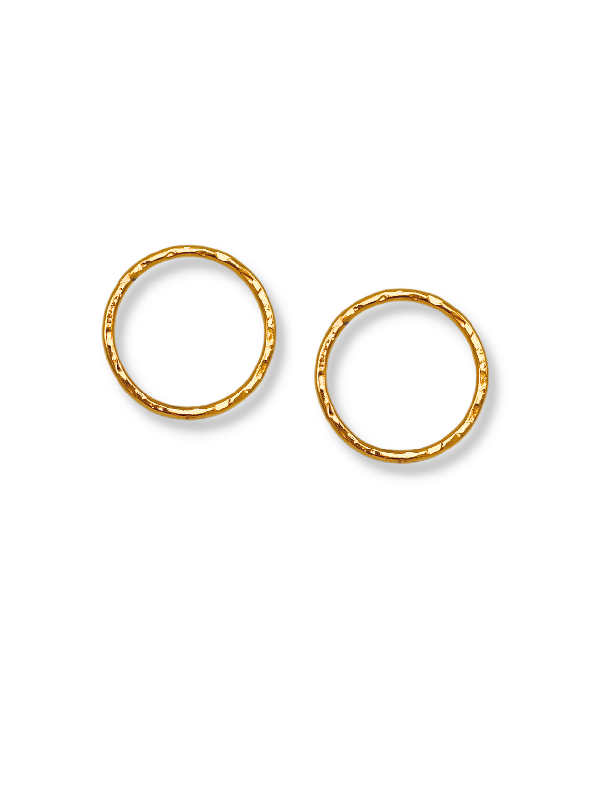 Medium Rhodri Textured Circular Post Earrings-Earrings-JAREDJAMIN Jewelry Online-JAREDJAMIN - Fashion Jewelry &amp; Accessories