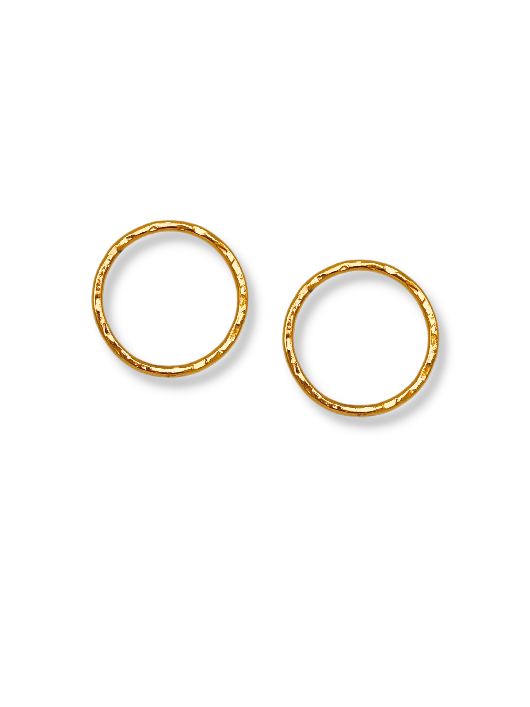 Medium Rhodri Textured Circular Post Earrings-Earrings-JAREDJAMIN Jewelry Online-JAREDJAMIN - Fashion Jewelry & Accessories