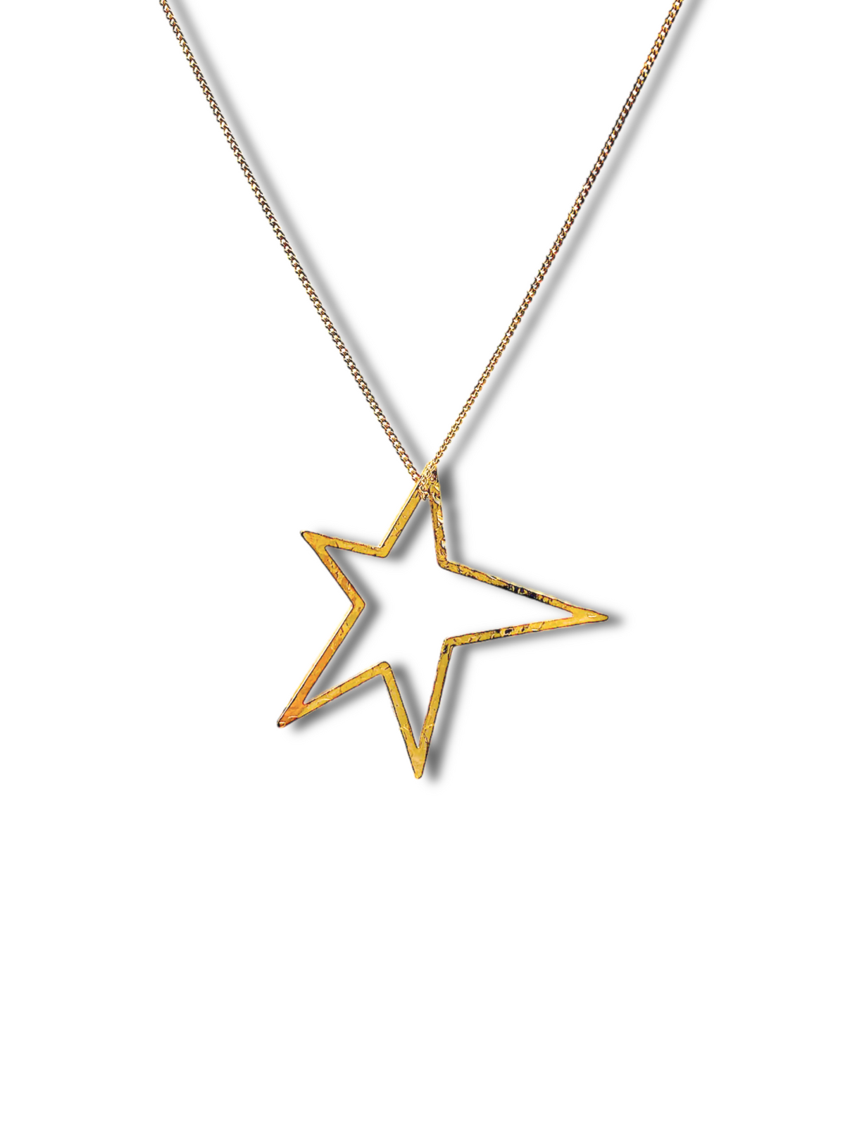 Gold Shooting Star Dust Charm &amp; Chain Necklace-Necklaces-JAREDJAMIN Jewelry Online-18&quot;-20&quot;-22&quot;-JAREDJAMIN - Fashion Jewelry &amp; Accessories