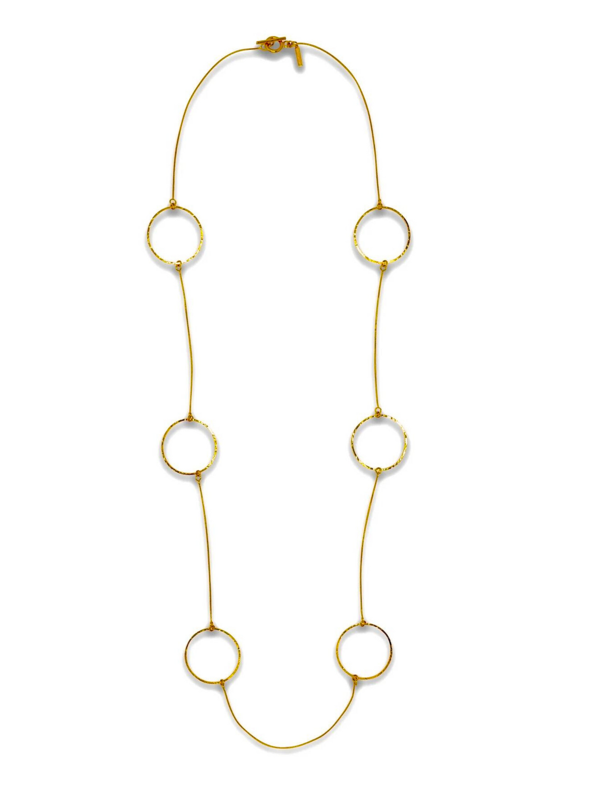 Halo Lindy Textured Gold Hoop Necklace-Necklaces-JAREDJAMIN Jewelry Online-JAREDJAMIN - Fashion Jewelry &amp; Accessories