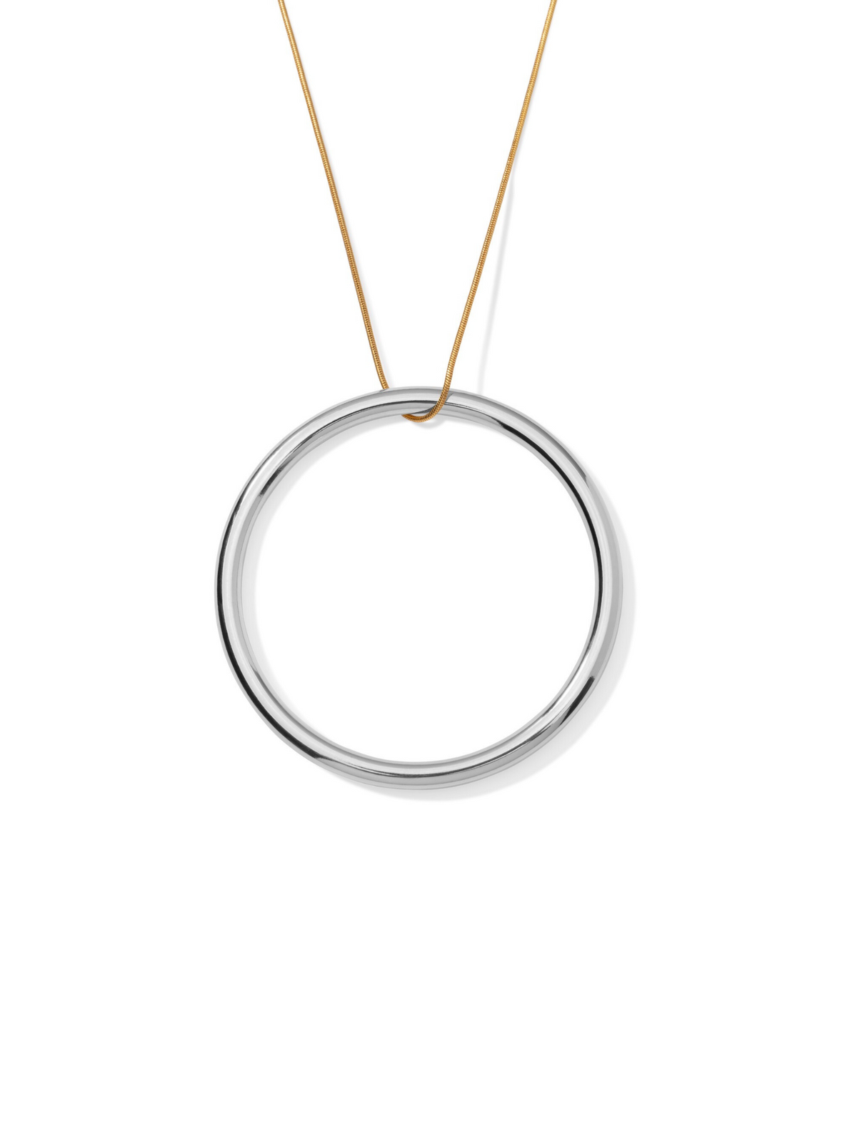 Heavenly Hoop Round Pendant Necklace-Necklaces-JAREDJAMIN Jewelry Online-Silver &amp; Gold-JAREDJAMIN - Fashion Jewelry &amp; Accessories