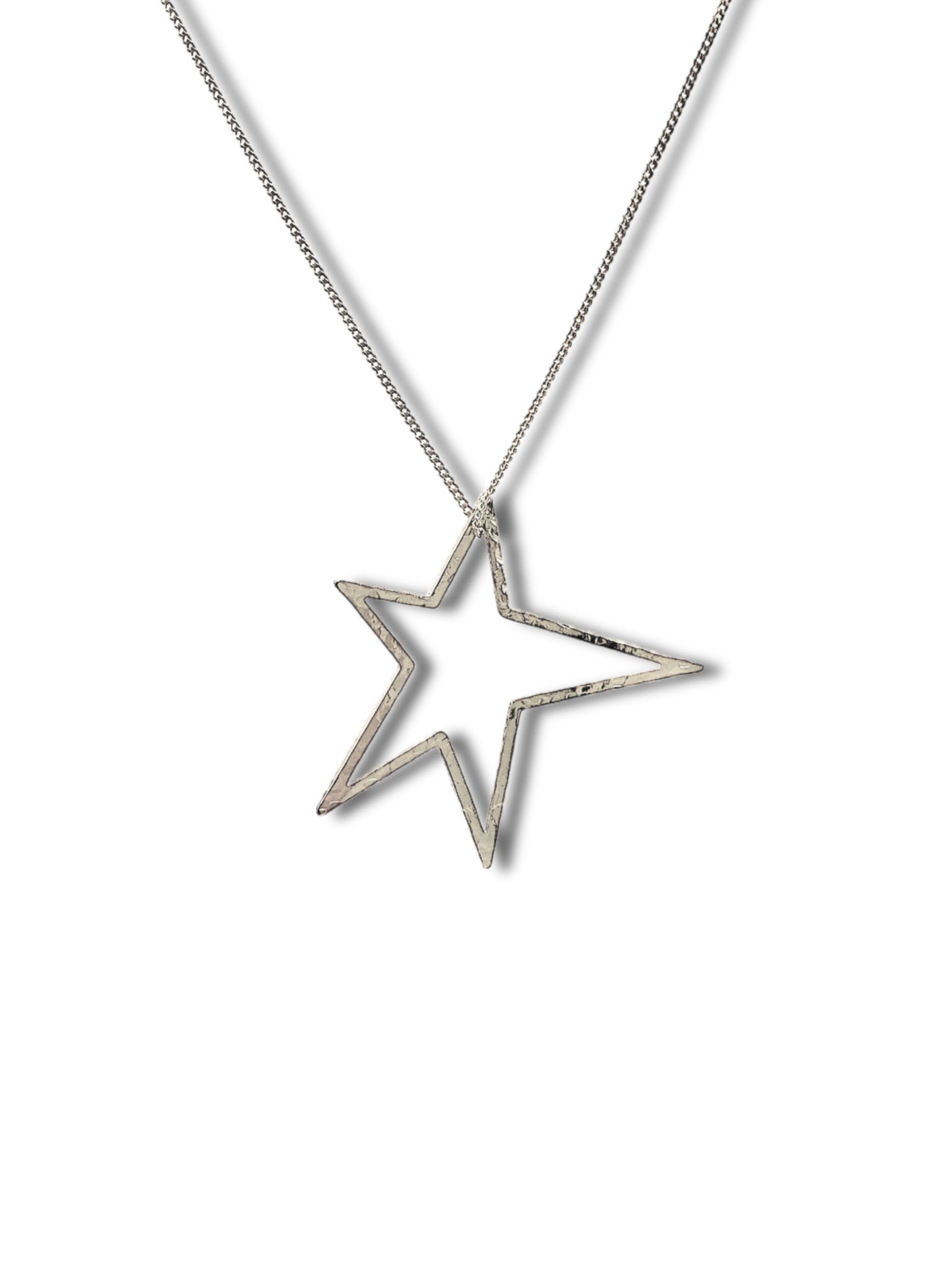 Silver Shooting Star Dust Charm & Chain Necklace-Necklaces-JAREDJAMIN Jewelry Online-JAREDJAMIN - Fashion Jewelry & Accessories