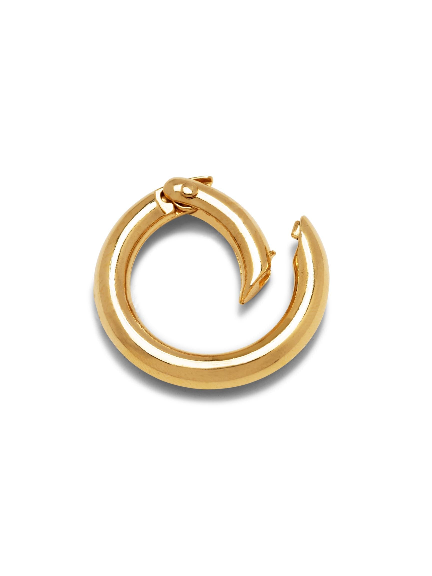 Gold Large Circular Clicker Clasp-Pendant Charms-JAREDJAMIN Jewelry Online-JAREDJAMIN