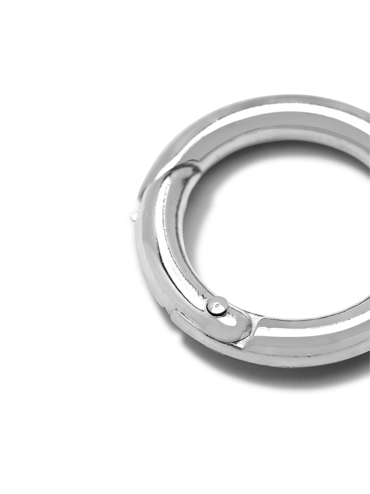 Silver Large Circular Clicker Clasp-Pendant Charms-JAREDJAMIN Jewelry Online-JAREDJAMIN