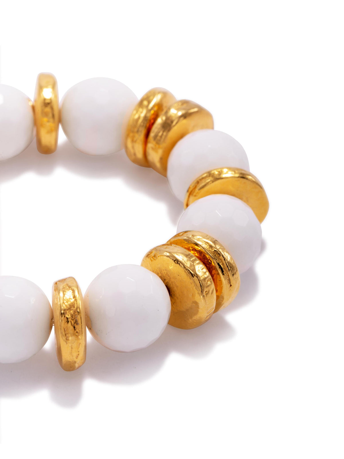 Olivia White Stretch Bracelet-Bracelets-JAREDJAMIN Jewelry Online-White-JARED JAMIN