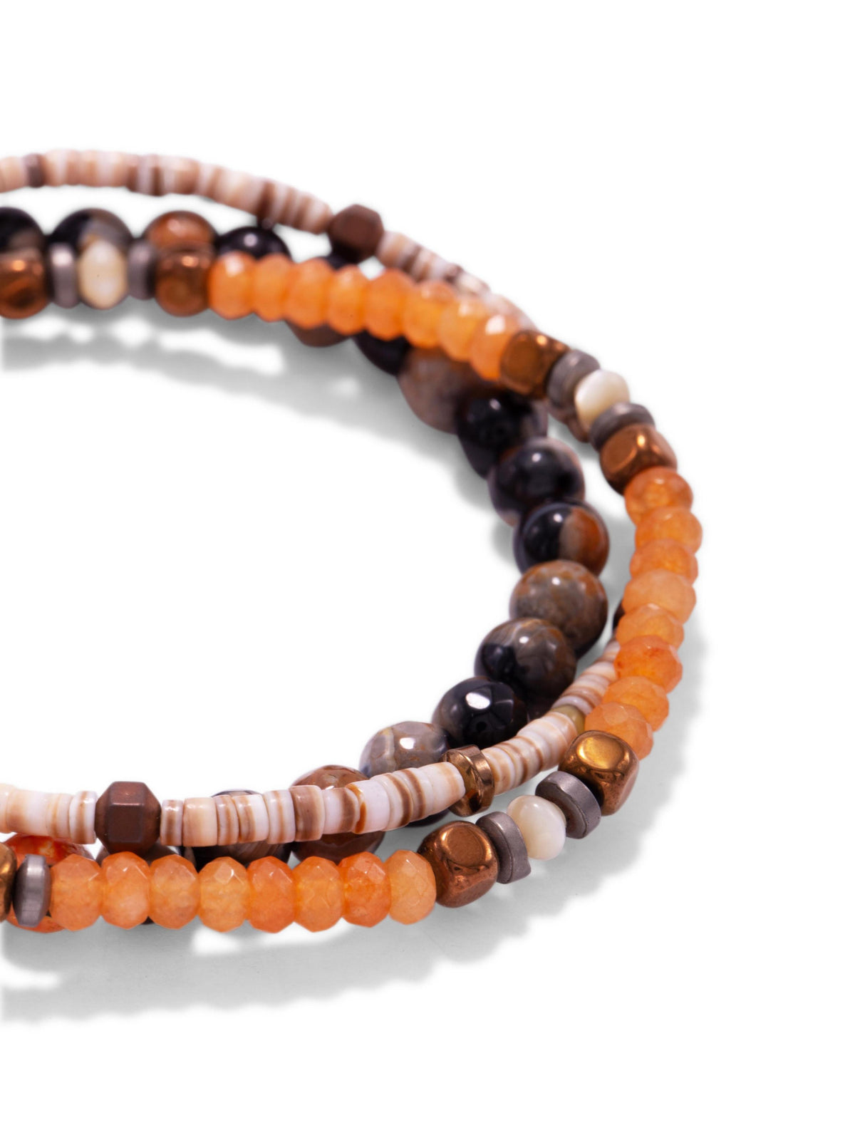 Orange Tiger Bracelet Set-Bracelets-JAREDJAMIN Jewelry Online-JAREDJAMIN - Fashion Jewelry &amp; Accessories