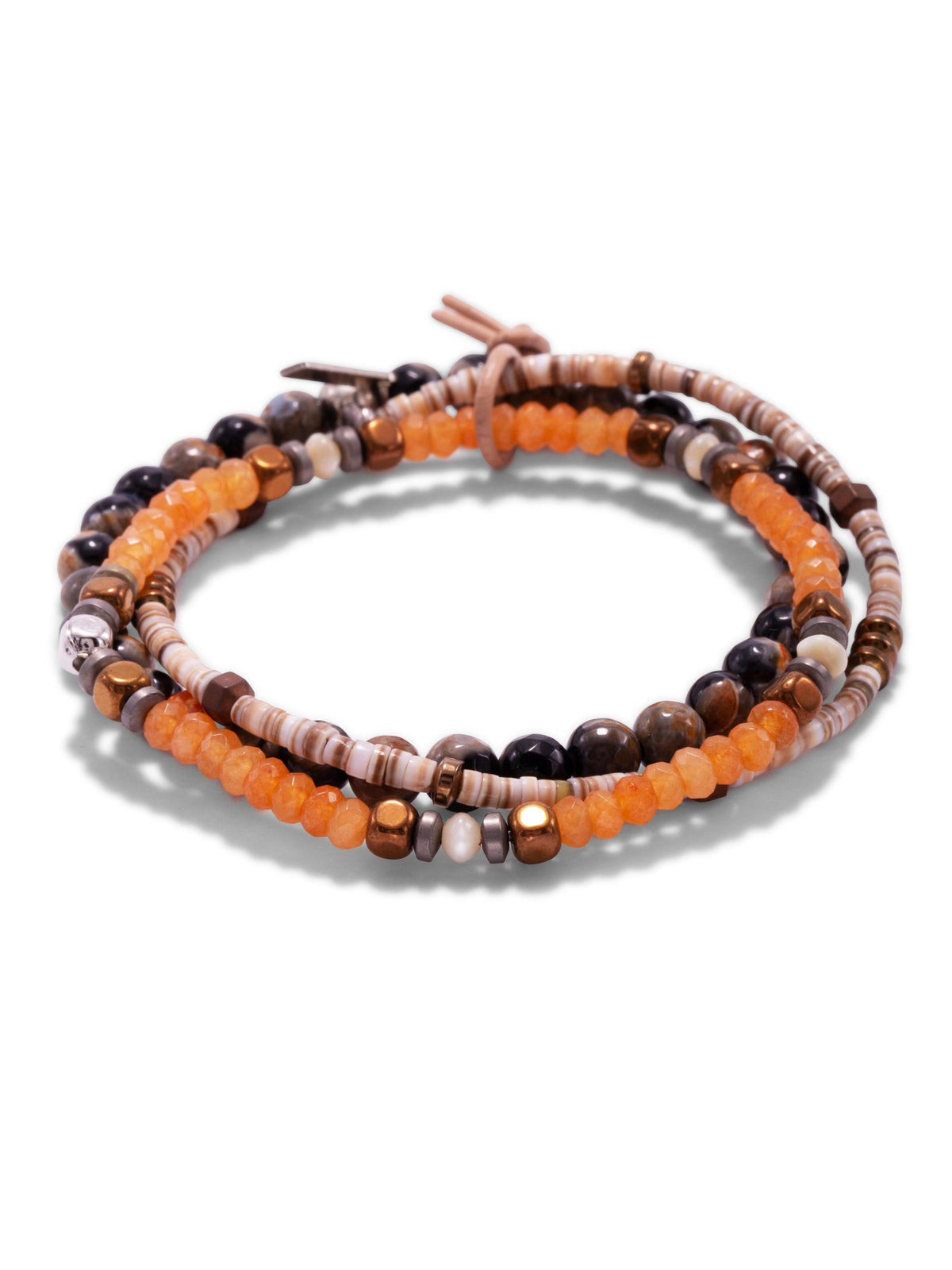 Orange Tiger Bracelet Set-Bracelets-JAREDJAMIN Jewelry Online-JAREDJAMIN - Fashion Jewelry &amp; Accessories