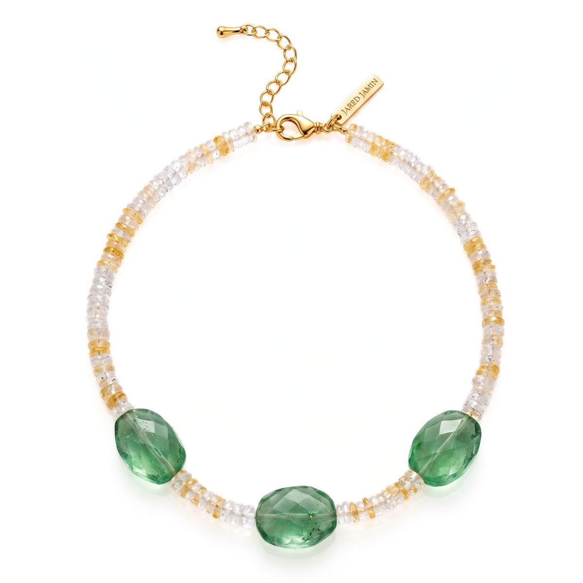 Ondine Citrine and Quartz Gemstone Necklace