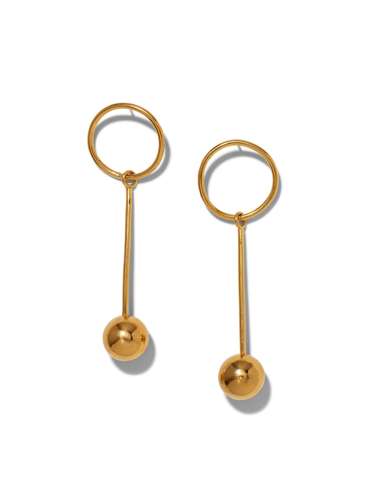 Orbita Pendulum Gold Earrings-Earrings-JAREDJAMIN Jewelry Online-JAREDJAMIN