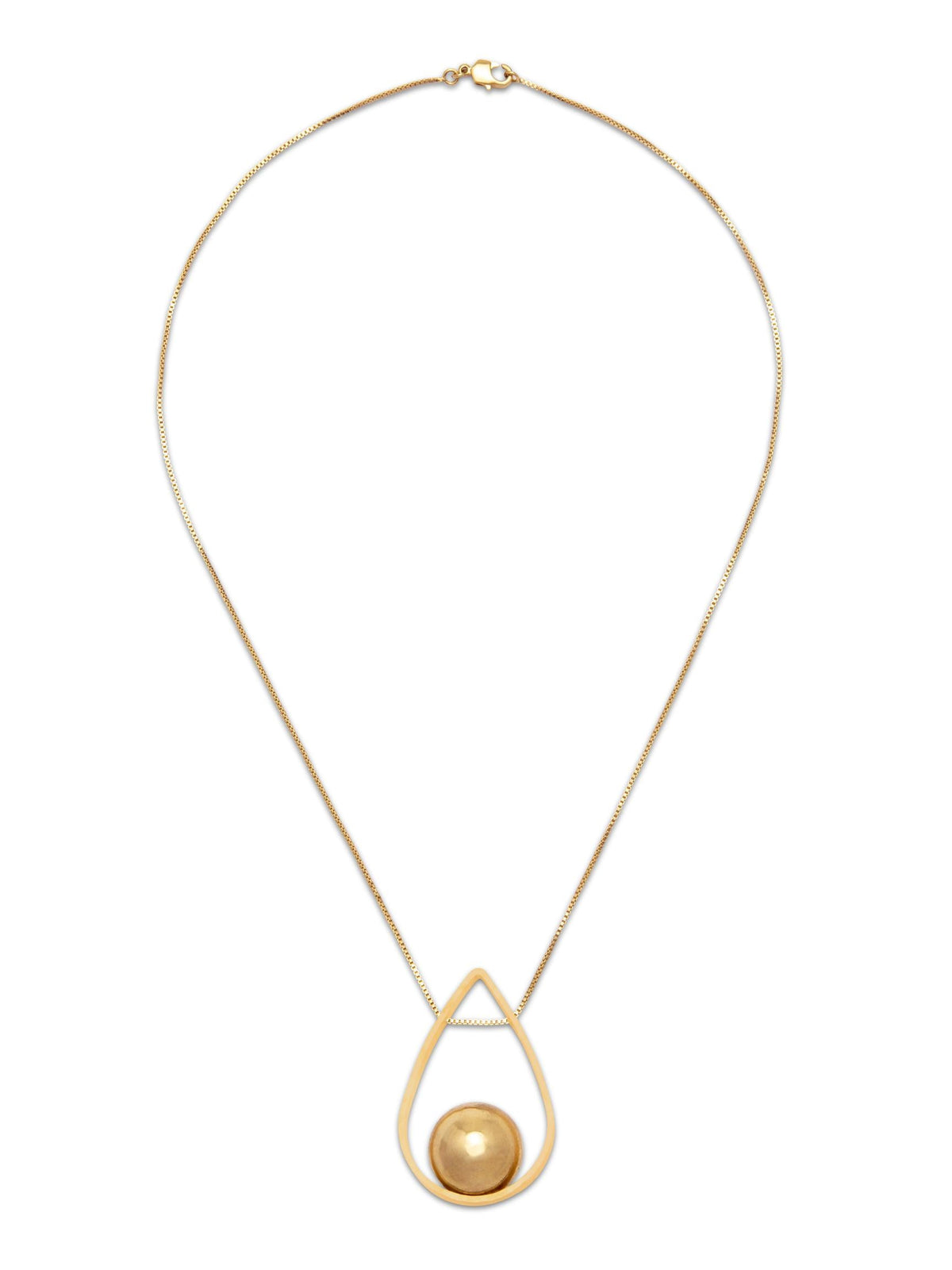 Orbita Swing Gold Pendant Necklace-Necklaces-JAREDJAMIN Jewelry Online-JAREDJAMIN