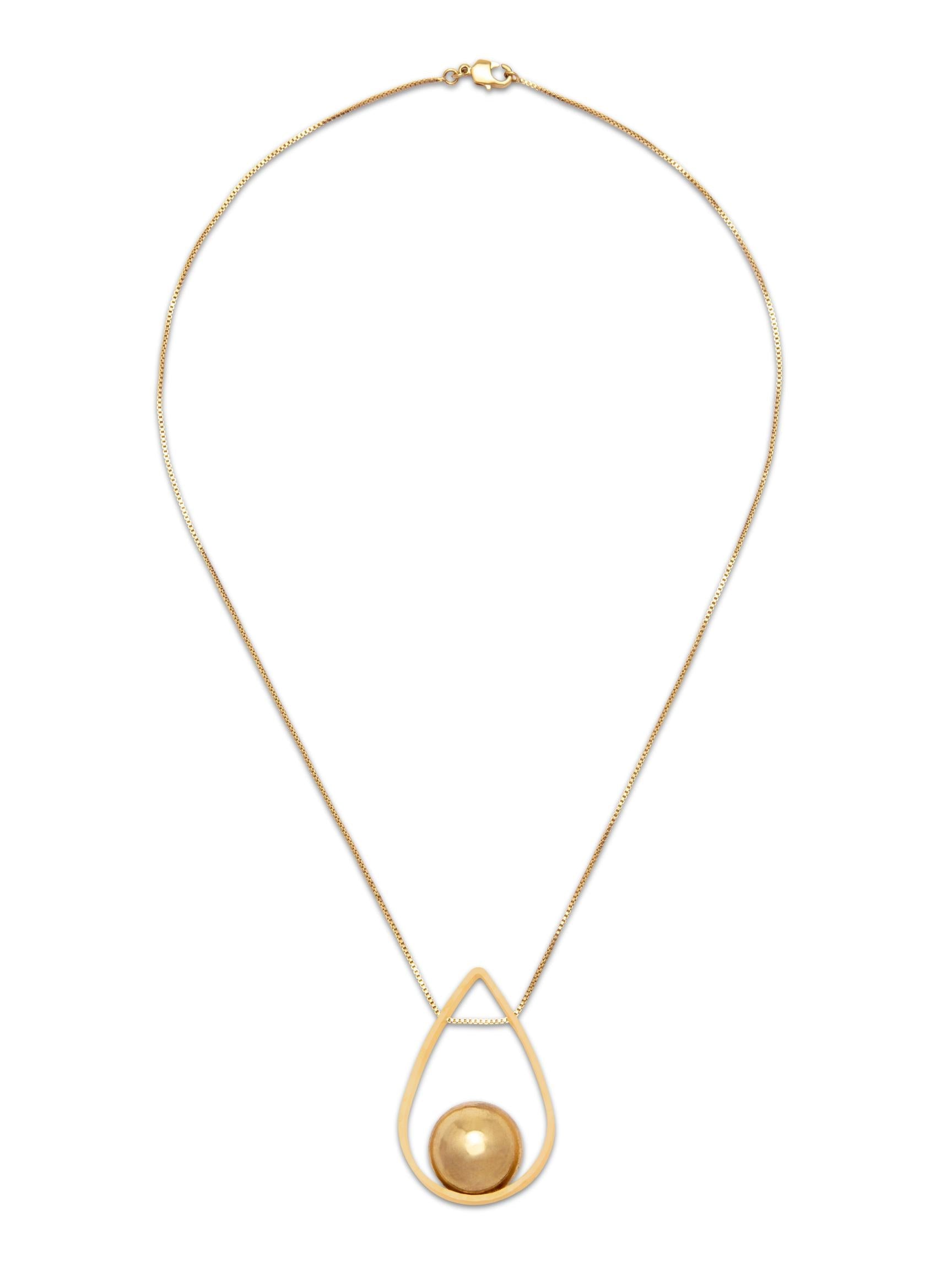 Orbita Swing Gold Pendant Necklace-Necklaces-JAREDJAMIN Jewelry Online-JAREDJAMIN