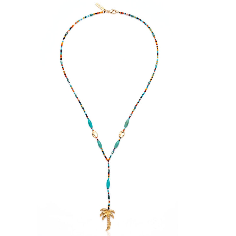 Bora Palm Pendant Y-Necklace