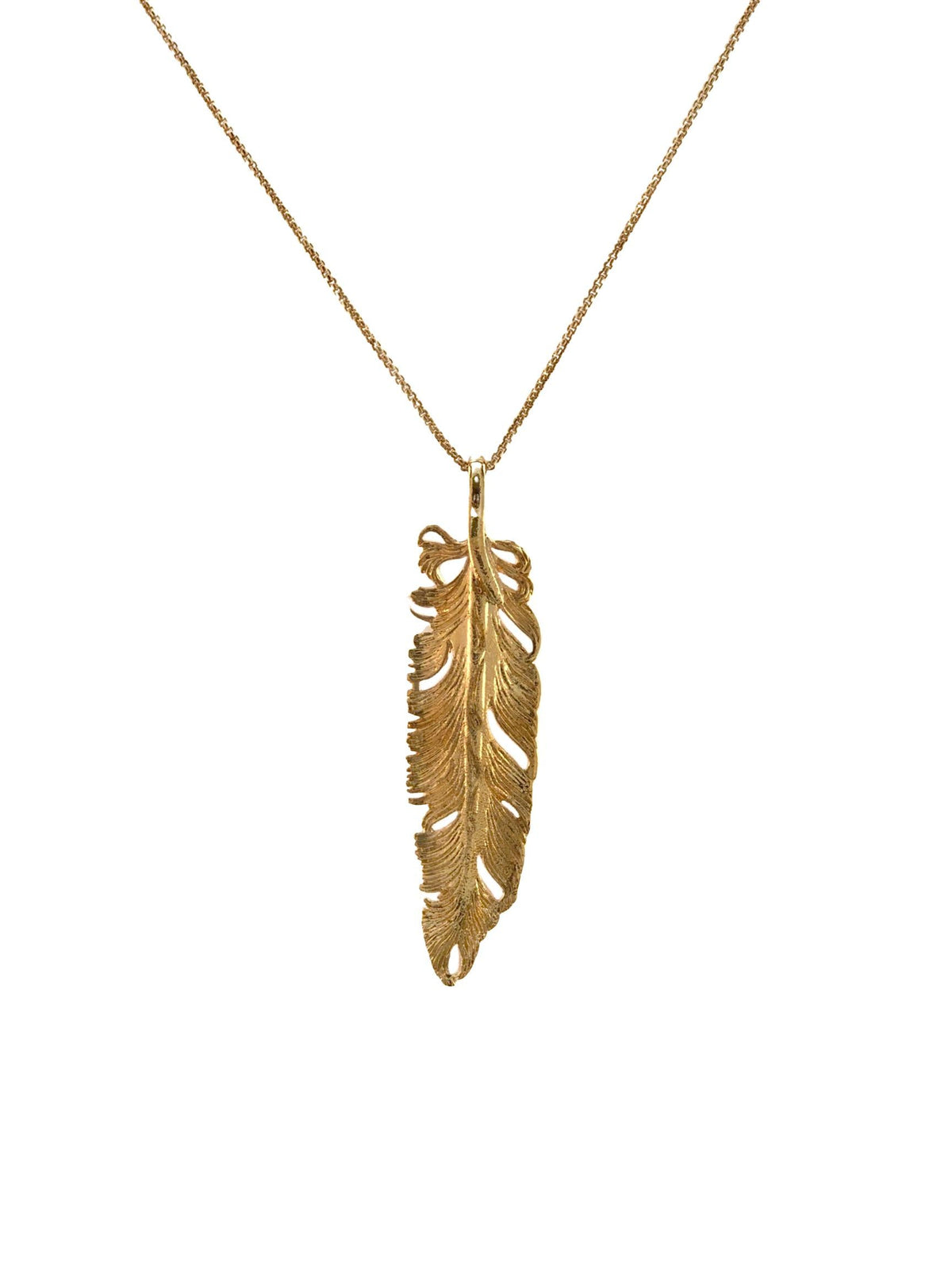 Gold Plume Pendant Charm-Pendant Charms-JAREDJAMIN Jewelry Online-JAREDJAMIN - Fashion Jewelry &amp; Accessories