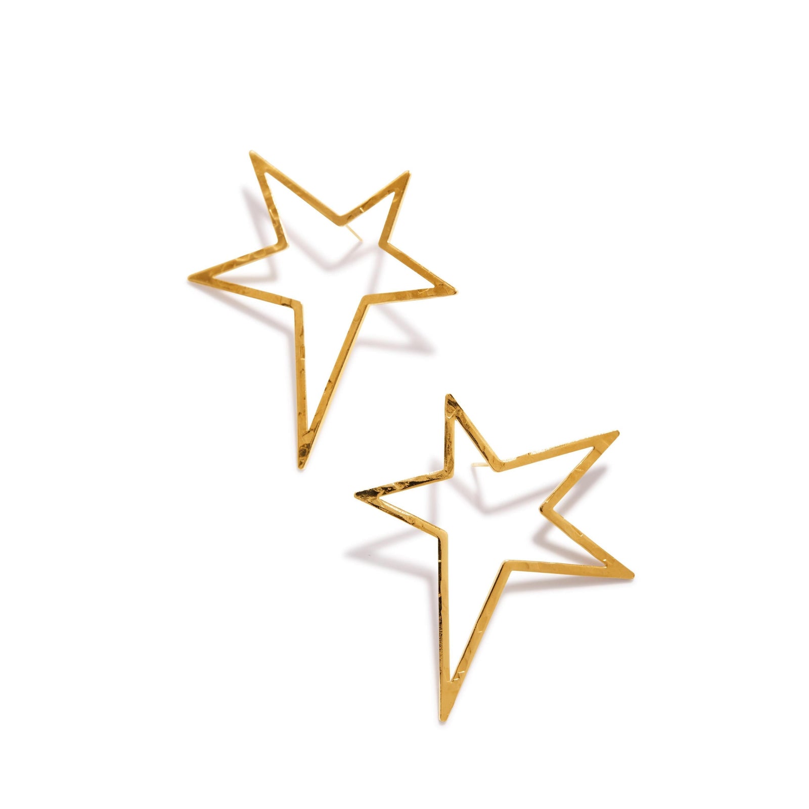 The Gold Shooting Star Dust Post Earrings by JAREDJAMIN Jewelry Online are a radiant pair inspired by Emily Swallow, featuring an elegant 18K gold plated finish.