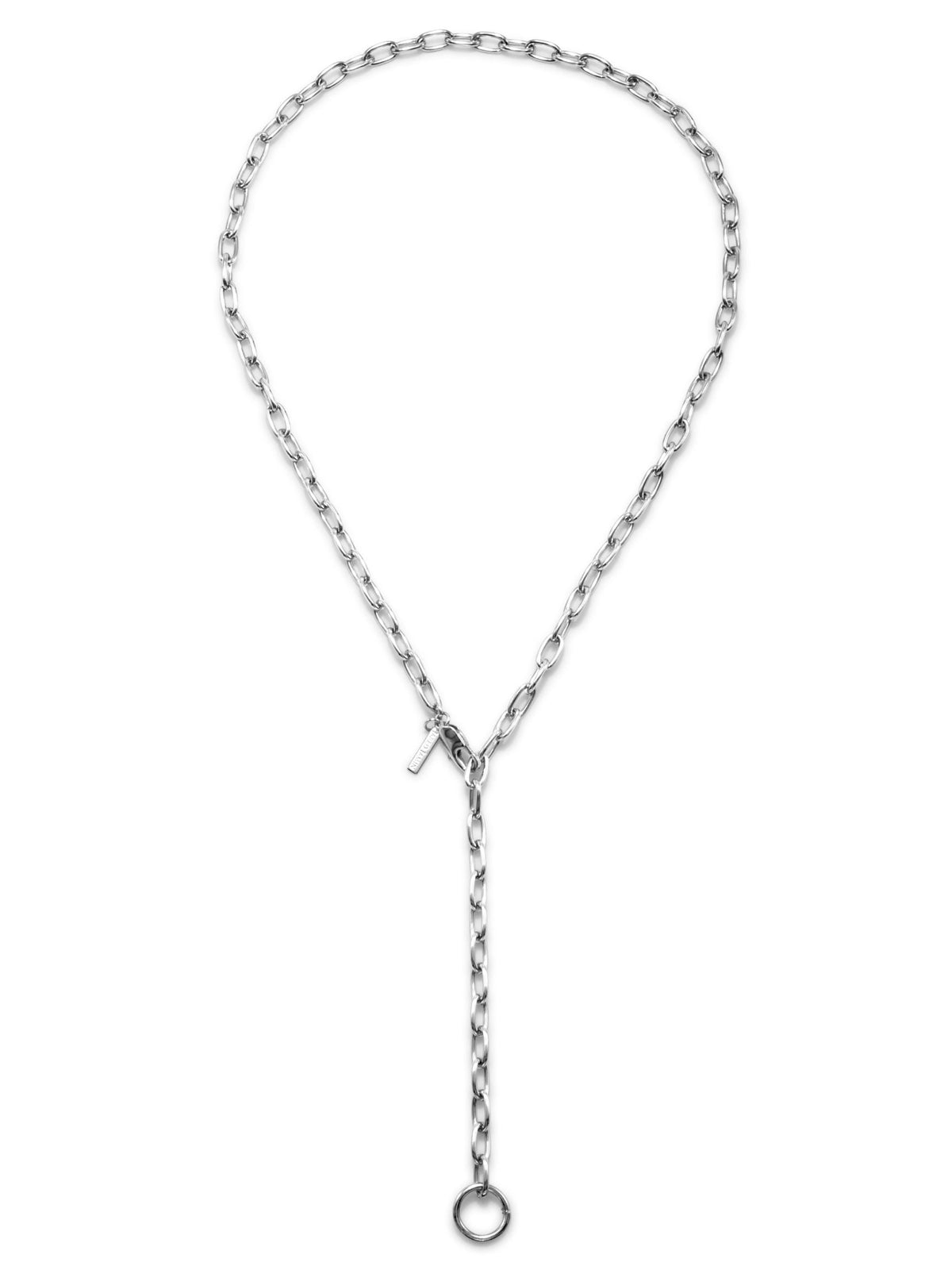 SILVER CHAIN REACTION NECKLACE-Necklaces-JAREDJAMIN Jewelry Online-18 inches-JAREDJAMIN