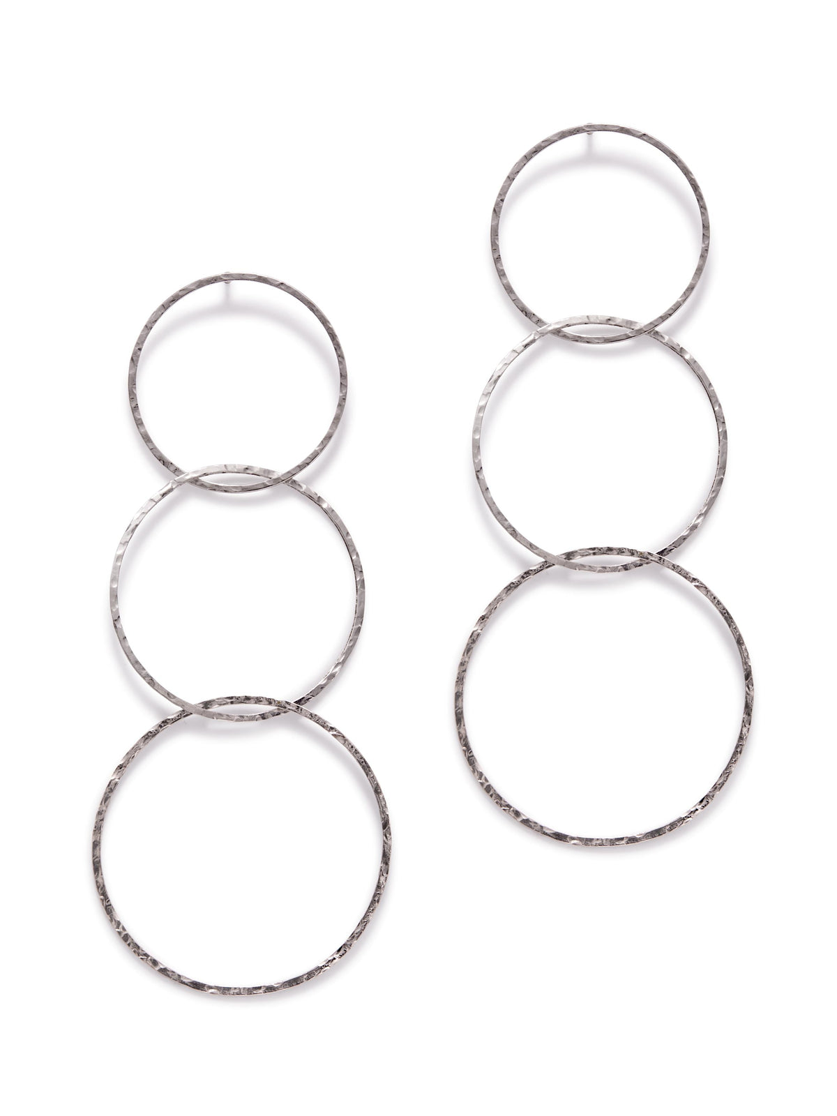 Silver Halo Lindy Links Earrings-Earrings-JAREDJAMIN Jewelry Online-JARED JAMIN