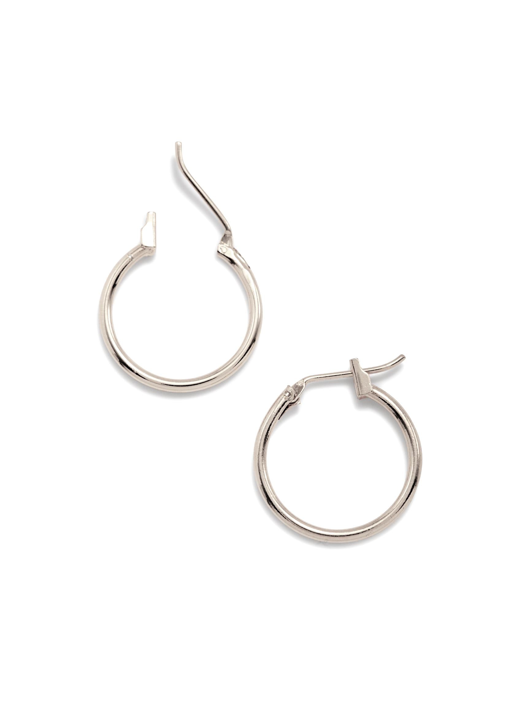 Silver Kahlo Hoop Click-Top Earrings (xs)-Earrings-JAREDJAMIN Jewelry Online-JAREDJAMIN