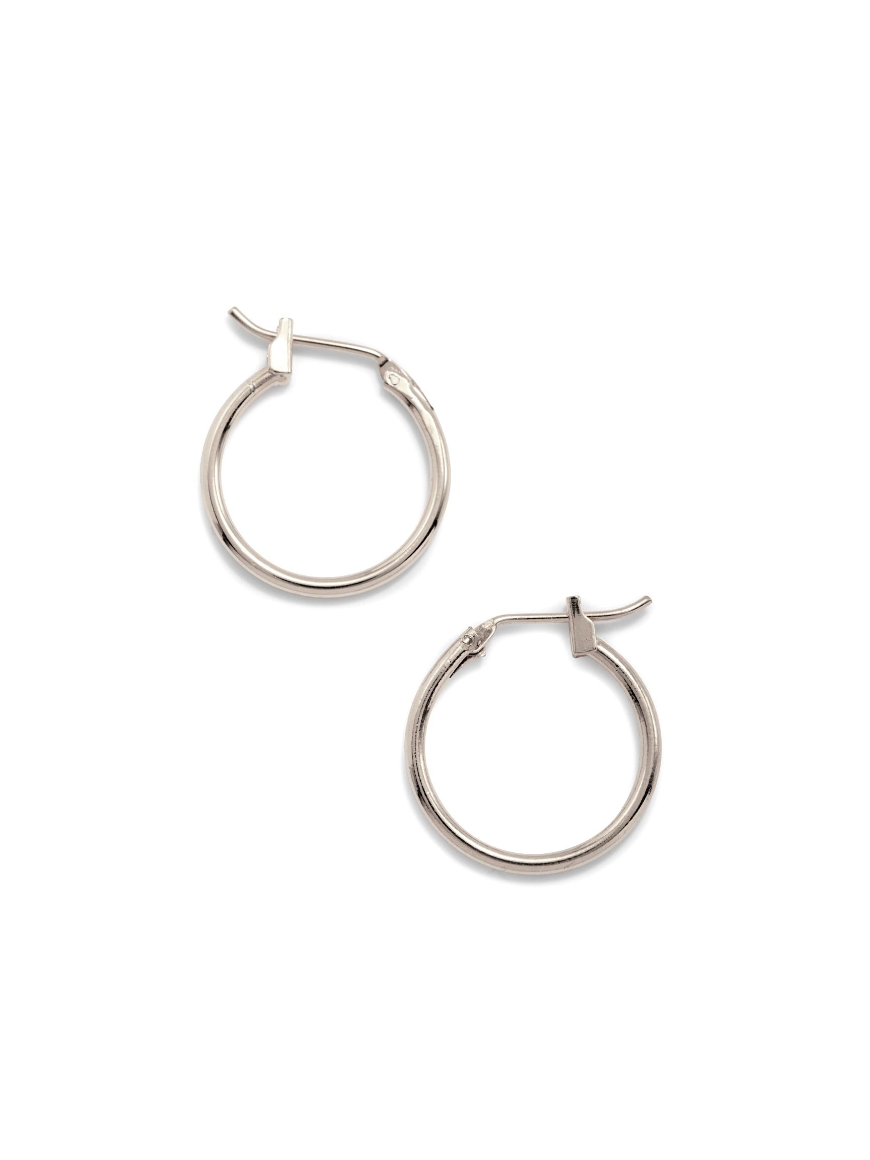 Silver Kahlo Hoop Click-Top Earrings (xs)-Earrings-JAREDJAMIN Jewelry Online-JAREDJAMIN