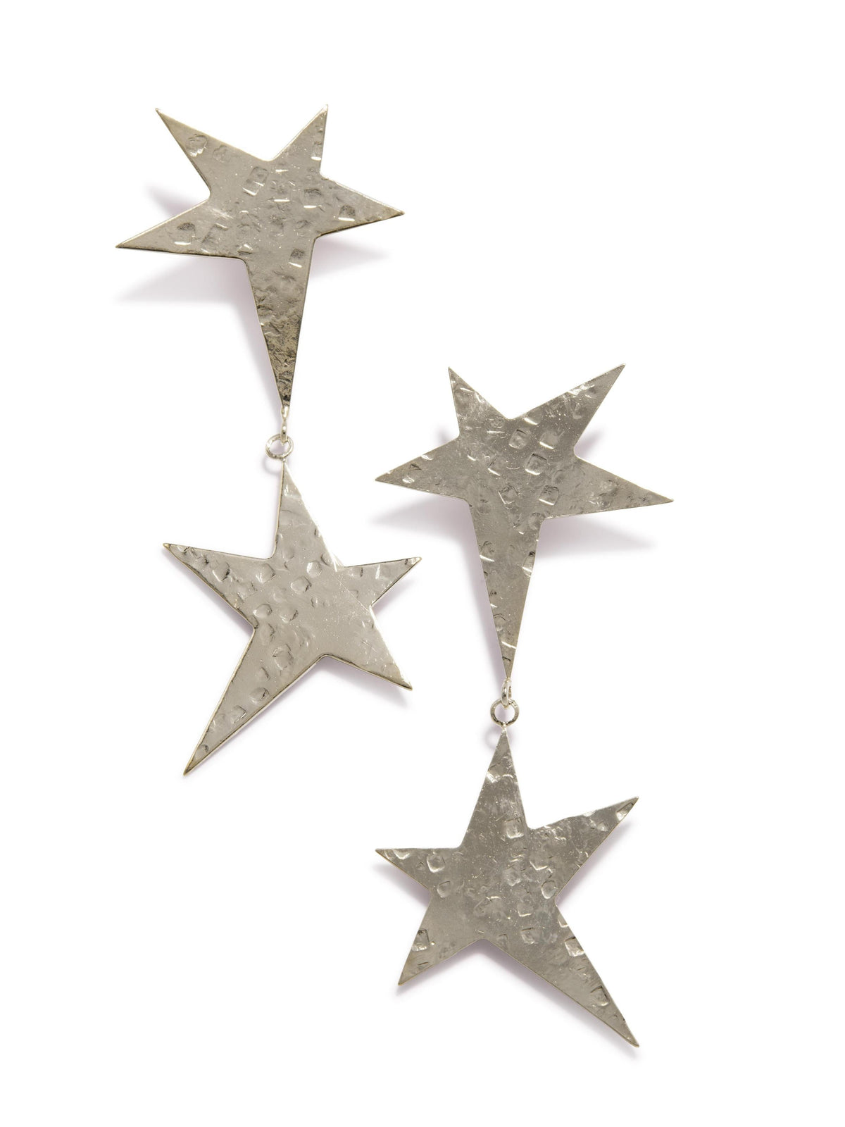 Silver Shooting Star Dangle Post Earrings-Earrings-JAREDJAMIN Jewelry Online-JAREDJAMIN - Fashion Jewelry &amp; Accessories