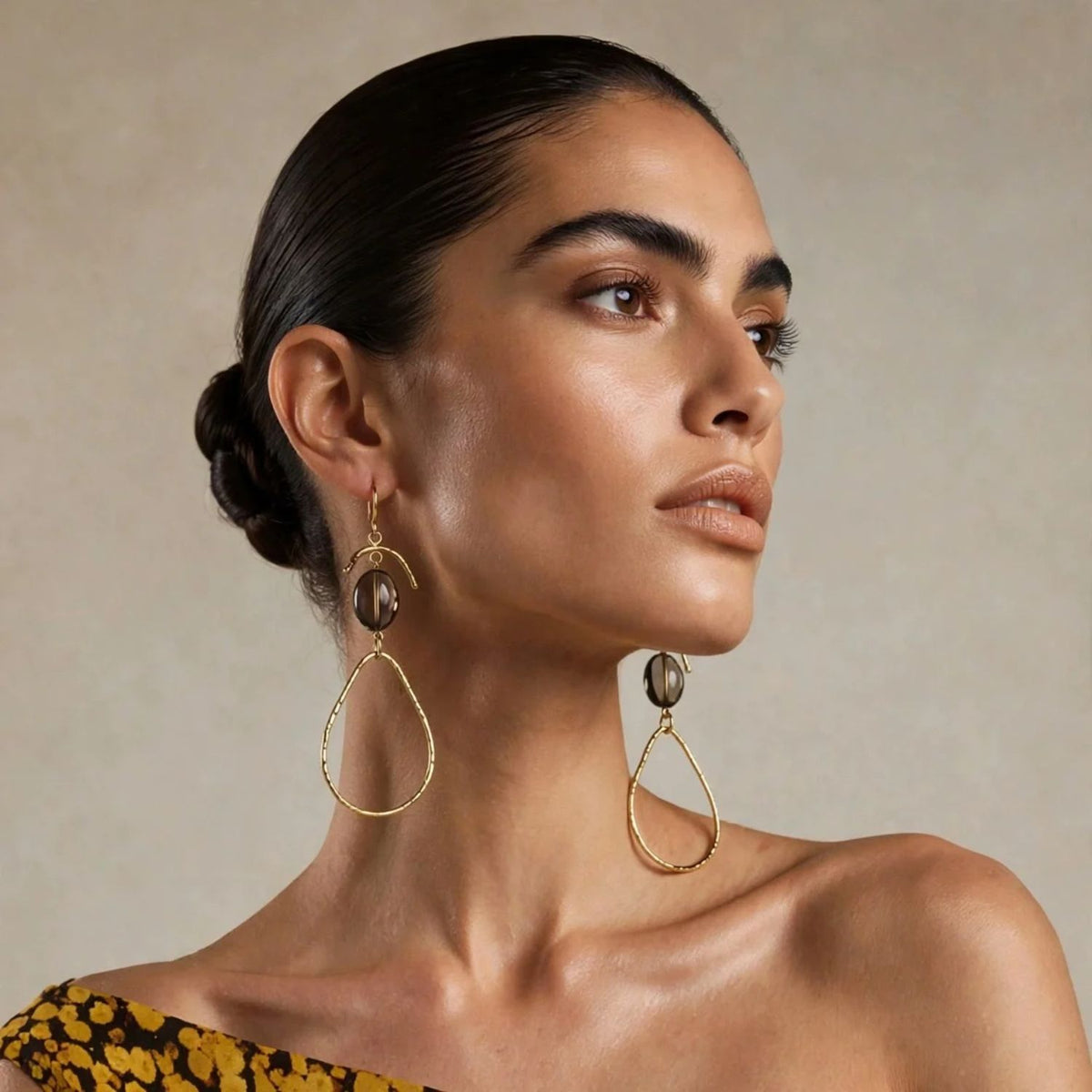 Sage Branch Teardrop Earrings