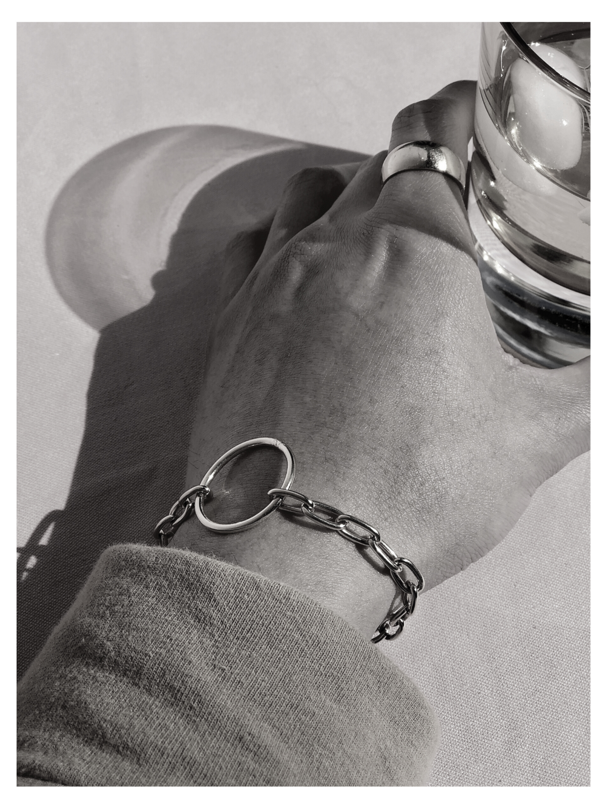 Silver Chain Reaction Ellipse Bracelet-Bracelets-JAREDJAMIN Jewelry Online-JAREDJAMIN - Fashion Jewelry &amp; Accessories