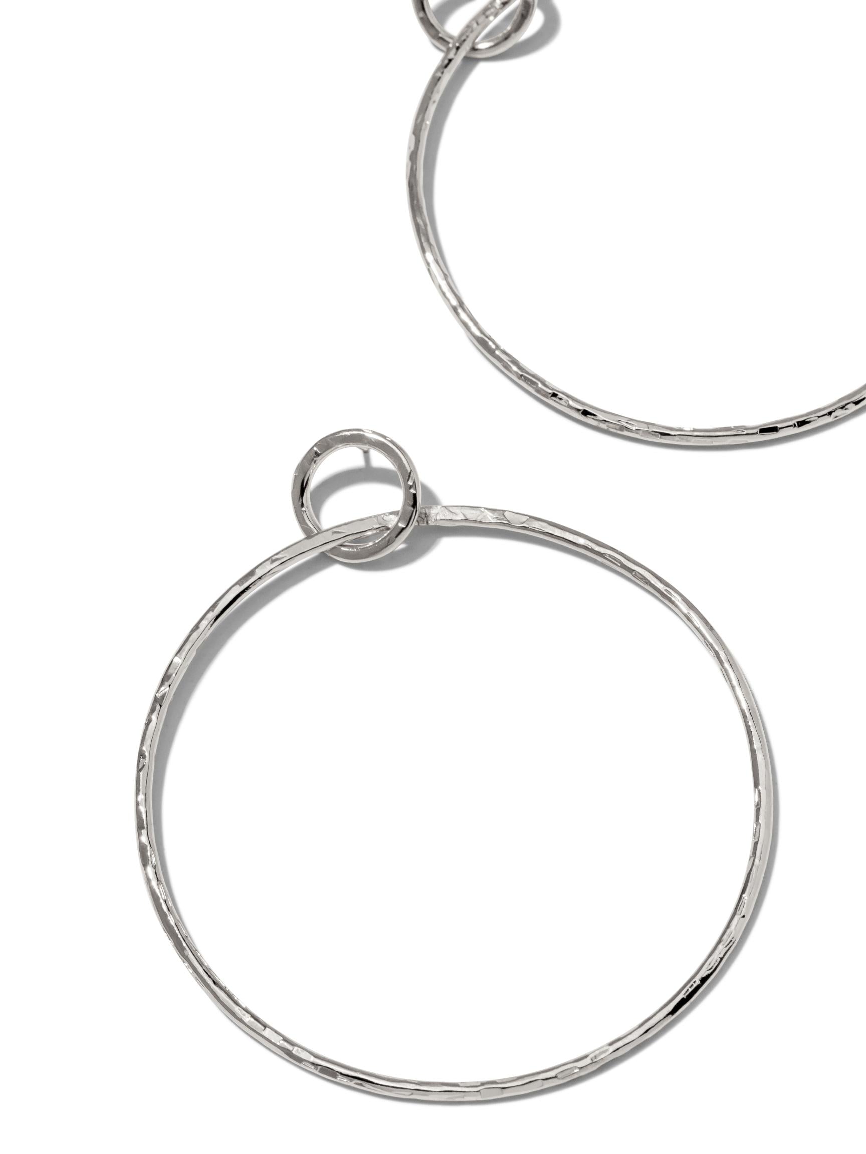 Silver Ellen Textured Hoop Earrings-Earrings-JAREDJAMIN Jewelry Online-JAREDJAMIN