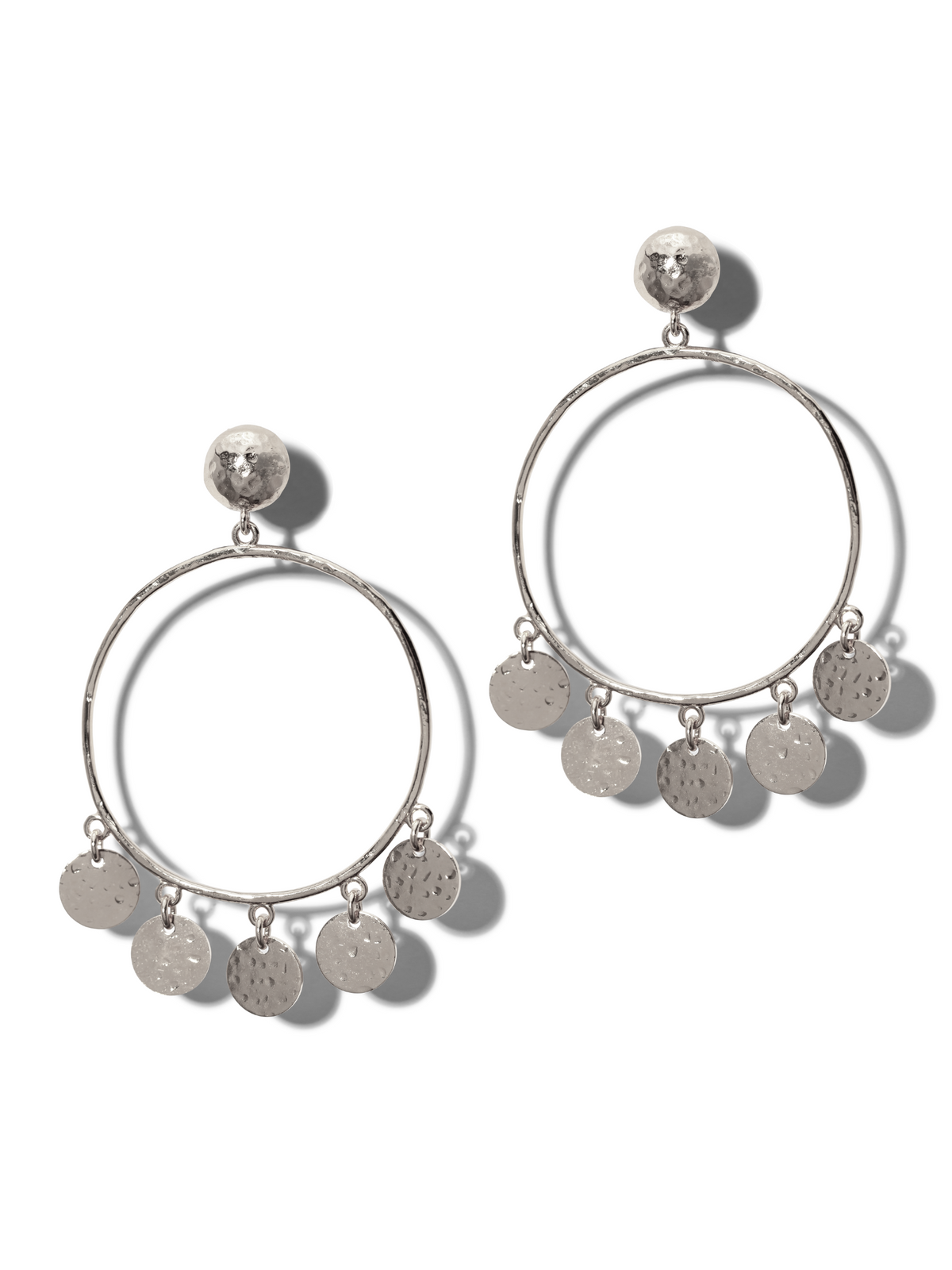 Silver Fortuna Chandelier Earrings-Earrings-JAREDJAMIN Jewelry Online-JAREDJAMIN - Fashion Jewelry &amp; Accessories