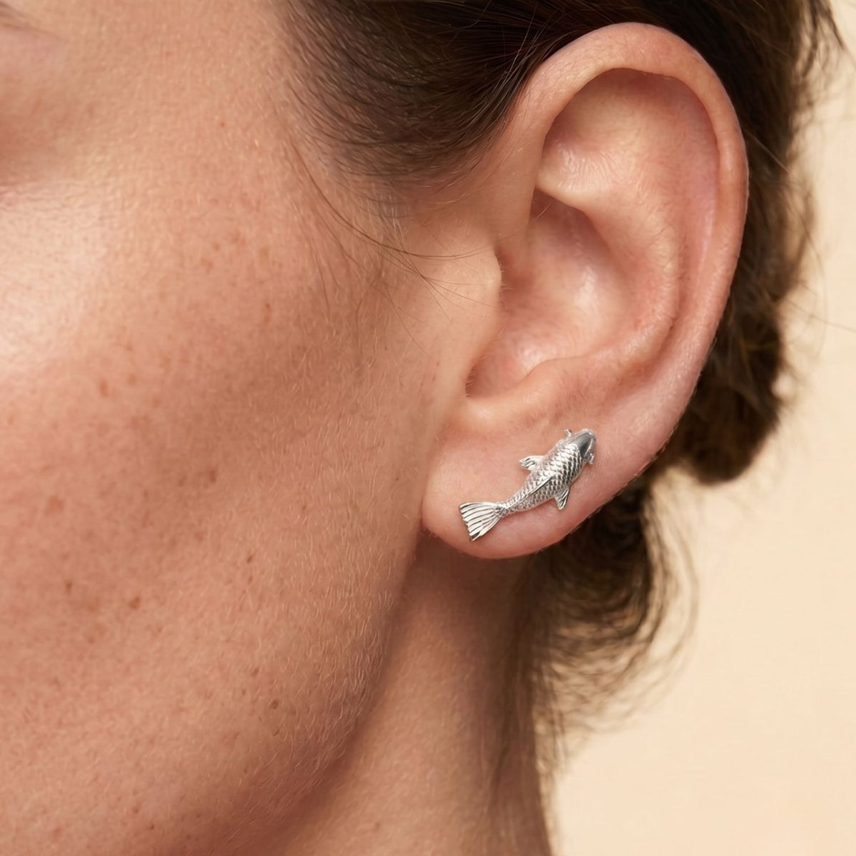 Playing Koi Fish Climber Earrings