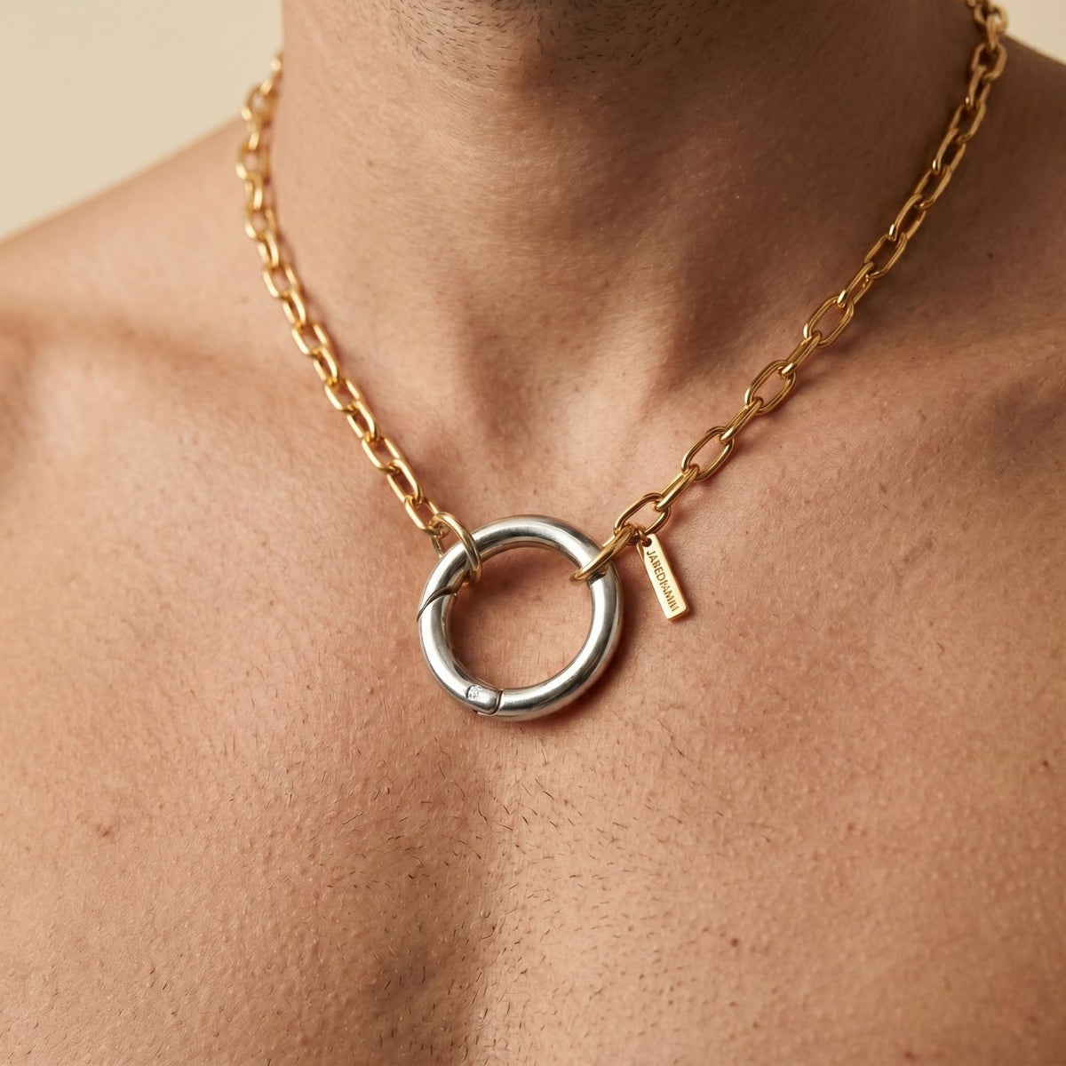Silver Large Circular Clicker Clasp
