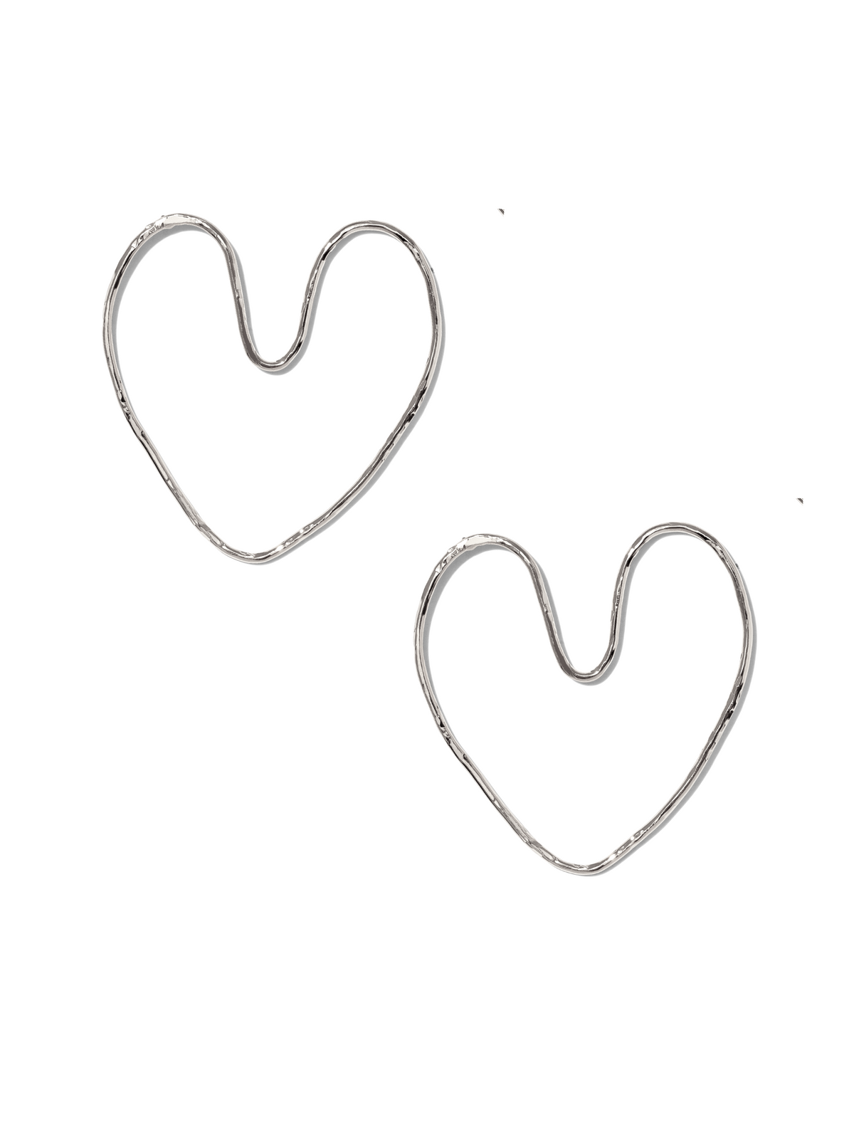 Silver Large Fluttering Heart-Earrings-JAREDJAMIN Jewelry Online-JAREDJAMIN - Fashion Jewelry &amp; Accessories