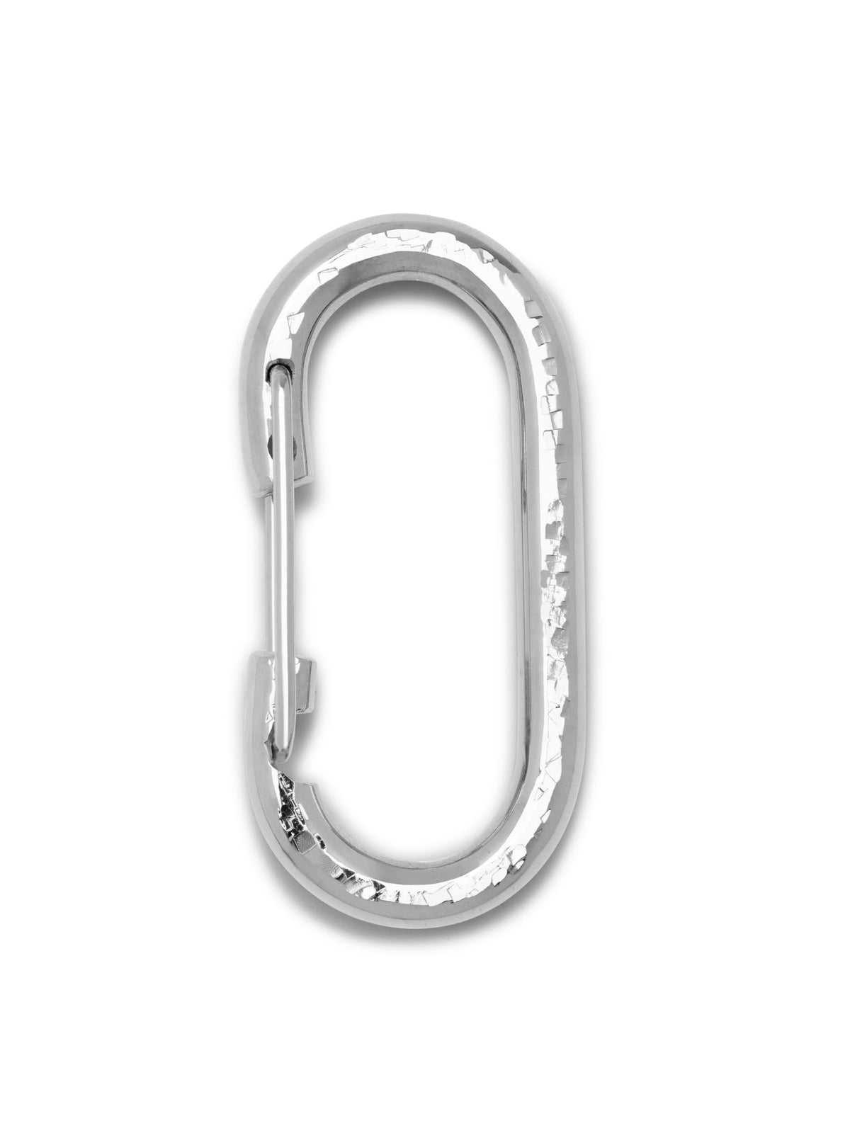 Silver Large Oval Carabiner Clicker Clasp-Pendant Charms-JAREDJAMIN Jewelry Online-JAREDJAMIN