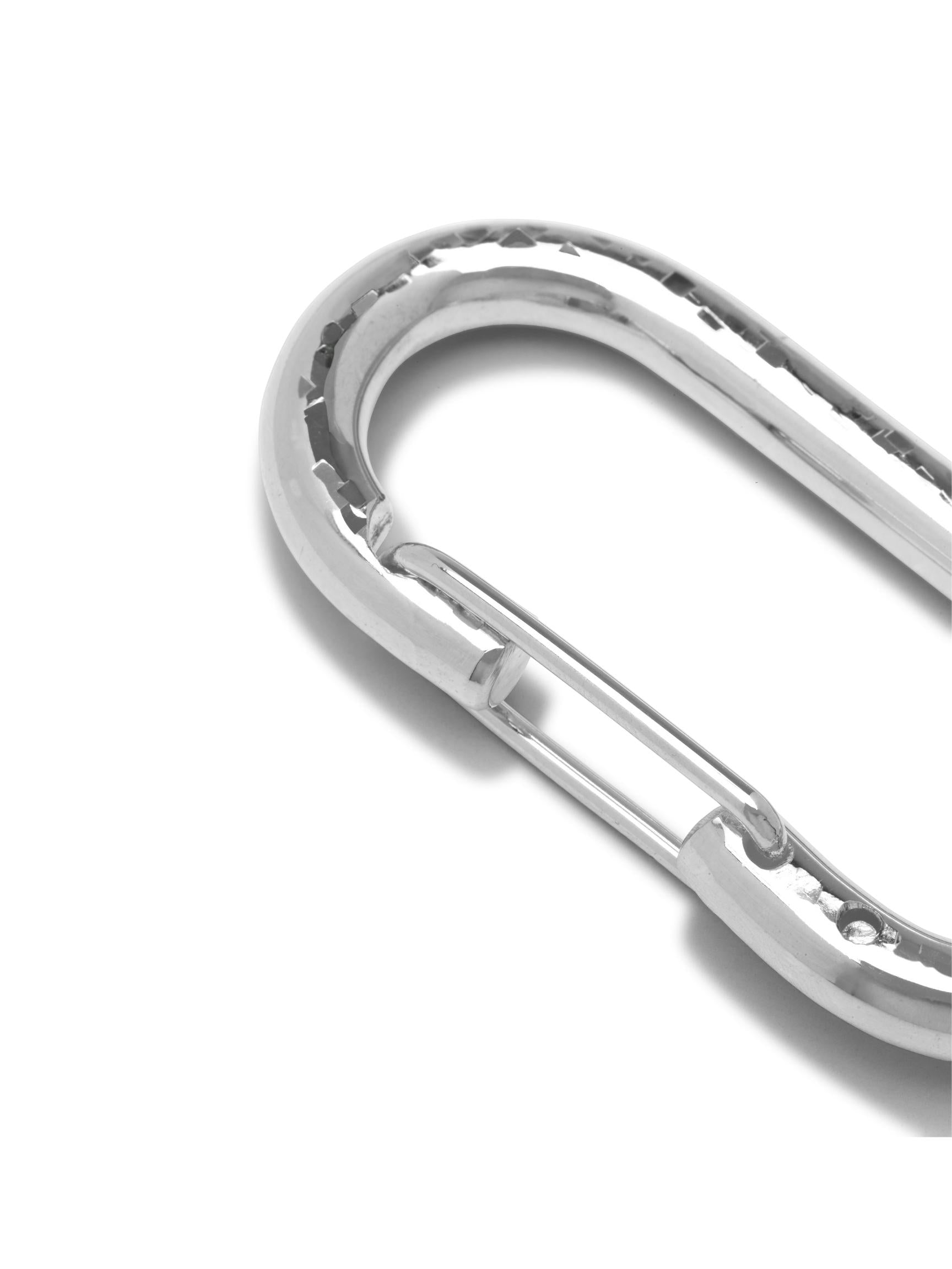 Silver Large Oval Carabiner Clicker Clasp-Pendant Charms-JAREDJAMIN Jewelry Online-JAREDJAMIN