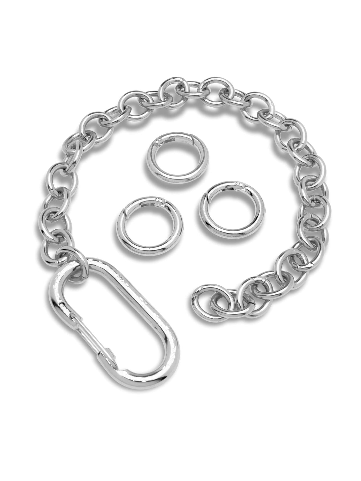 Silver Large Oval Carabiner Clicker Clasp-Pendant Charms-JAREDJAMIN Jewelry Online-JAREDJAMIN