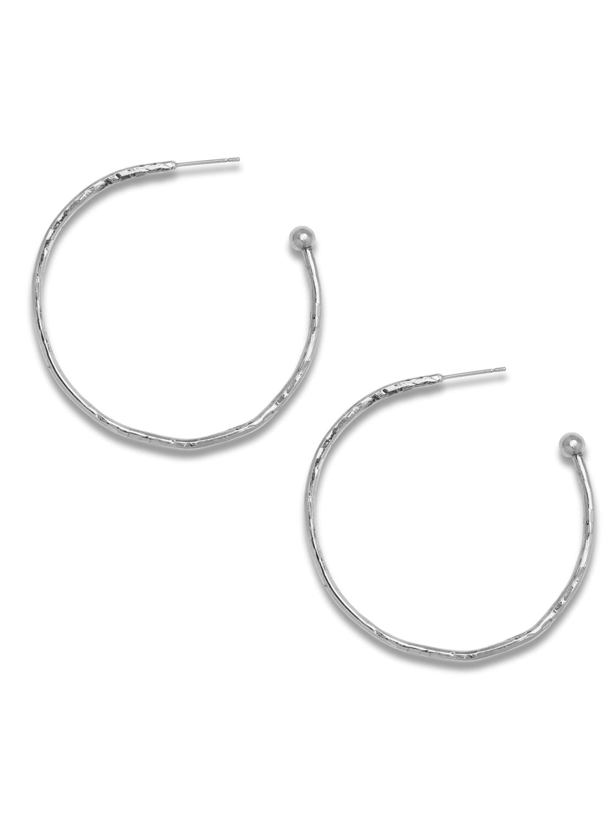 Silver Medium Hooptastic Hoop Earrings-Earrings-JAREDJAMIN Jewelry Online-JAREDJAMIN