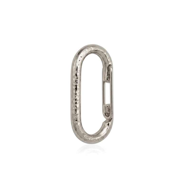 Silver Medium Oval Carabiner Clicker Clasp