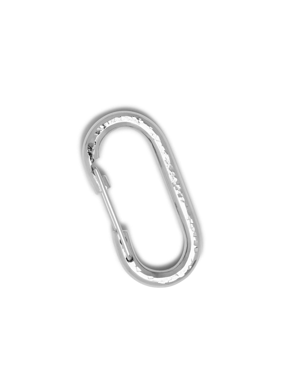 Silver Medium Oval Carabiner Clicker Clasp-Pendant Charms-JAREDJAMIN Jewelry Online-JAREDJAMIN